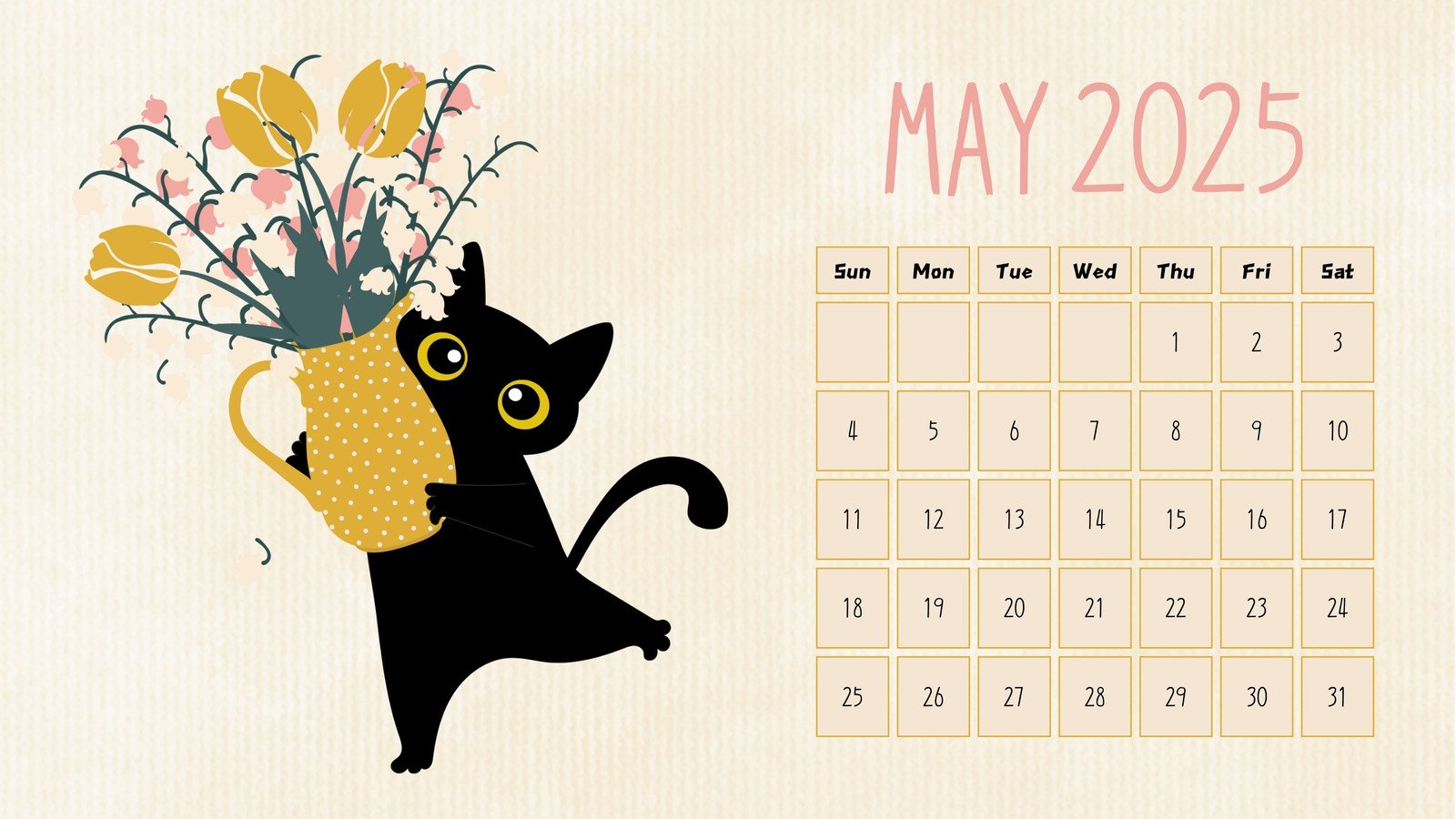 May 2025 calendar
