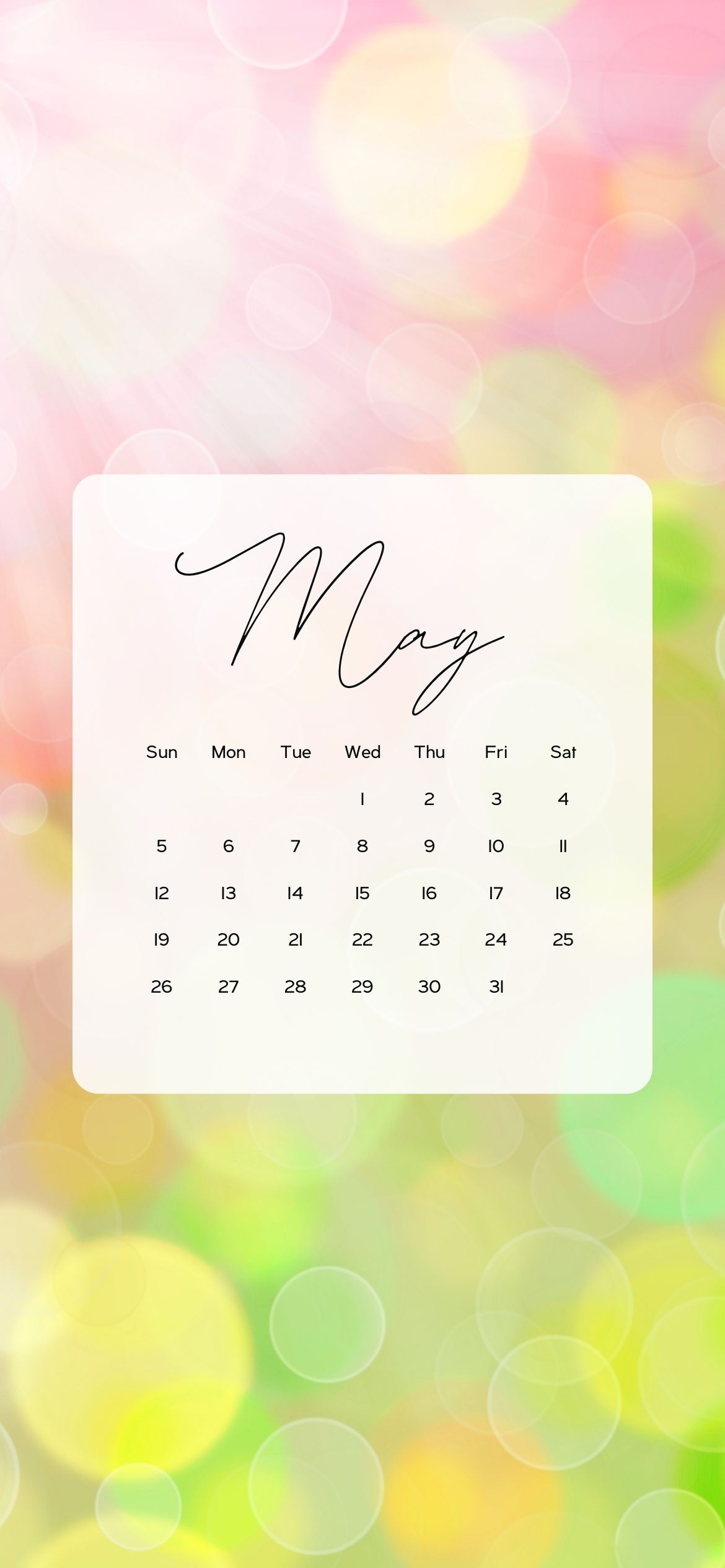 May Calendar Wallpaper Cute Background