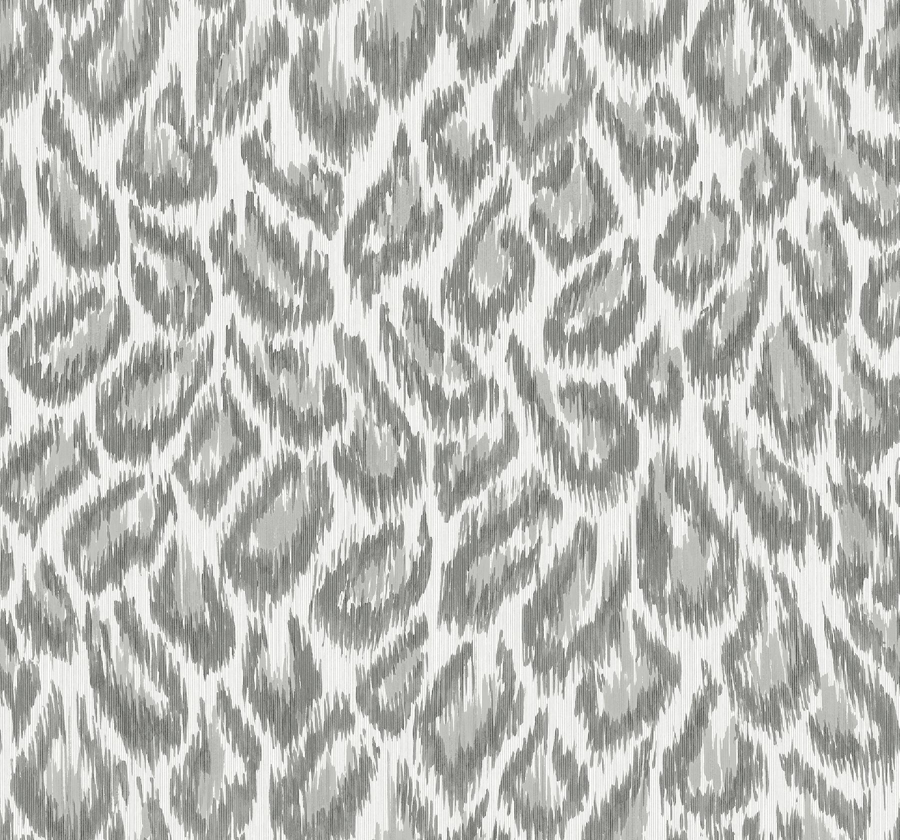 A Street Prints Electra Grey Leopard Spot String Wallpaper