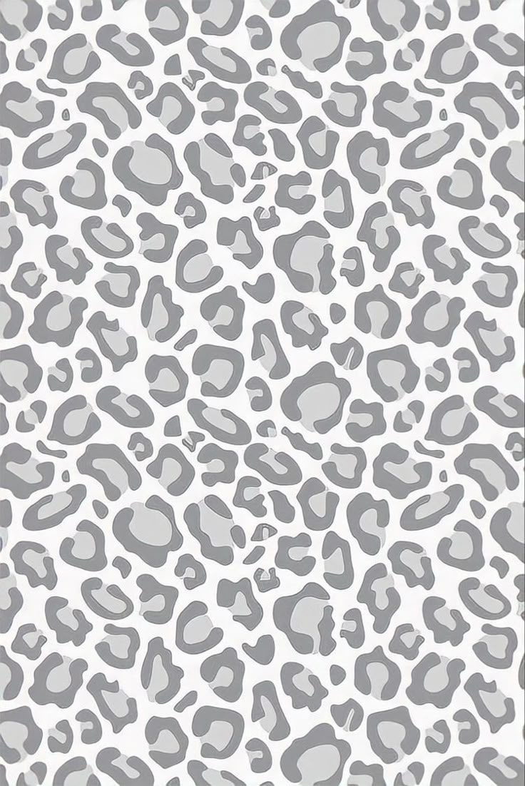 Gray and White Animal Print Wallpaper