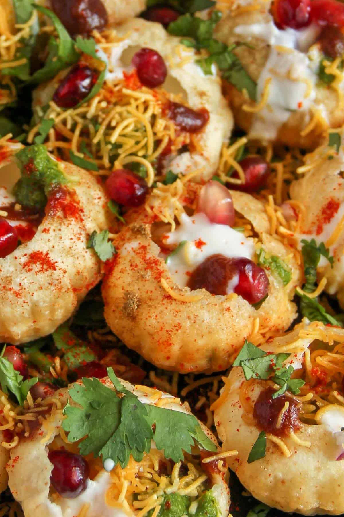 Dahi Puri. Dahi Batata Puri. Dahi Sev