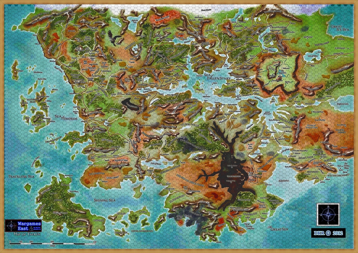 Faerun (forgotten Realms) Map in PNG