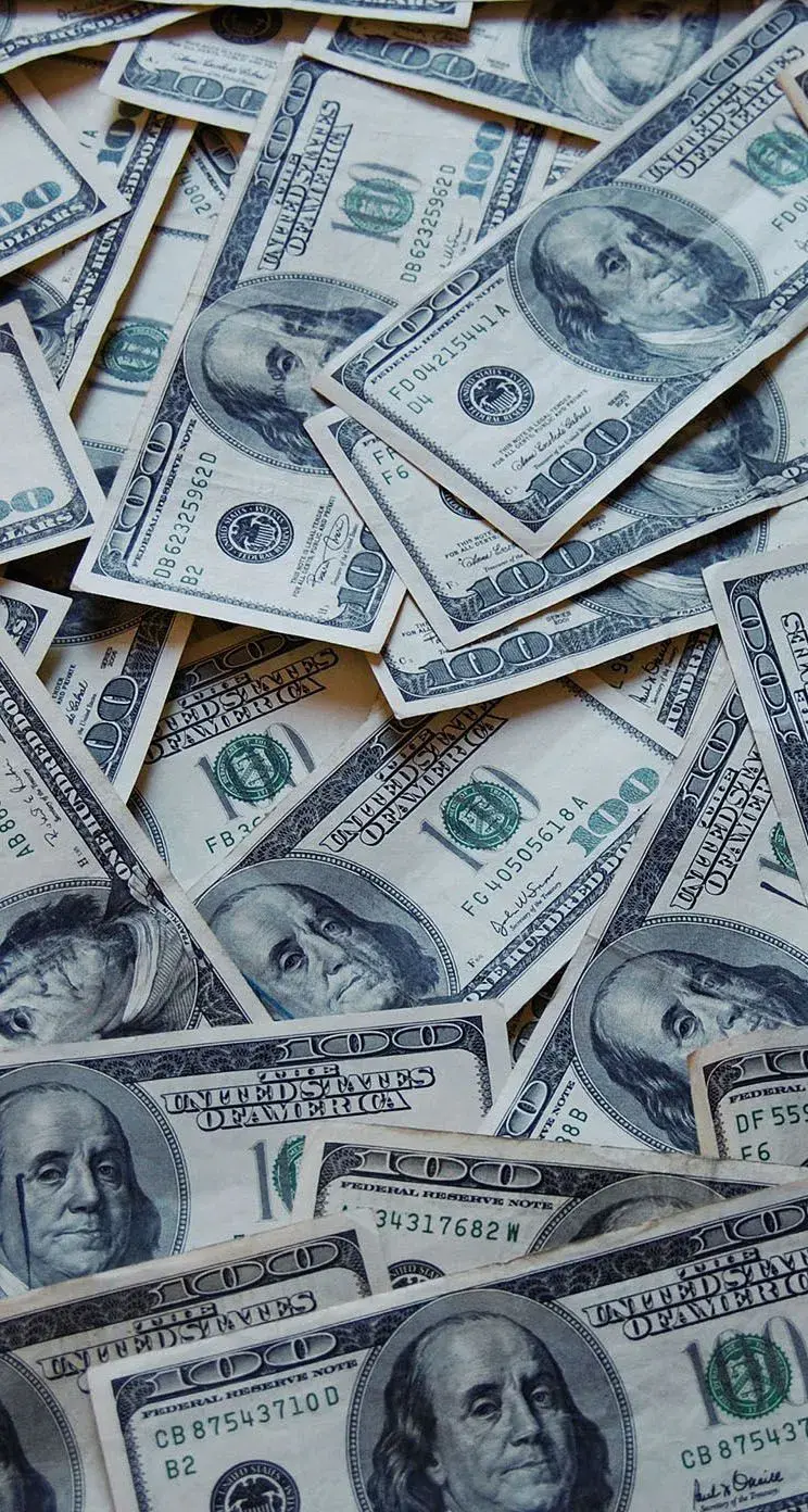 Stacks Of American Cash Money Dollars Currency USA
