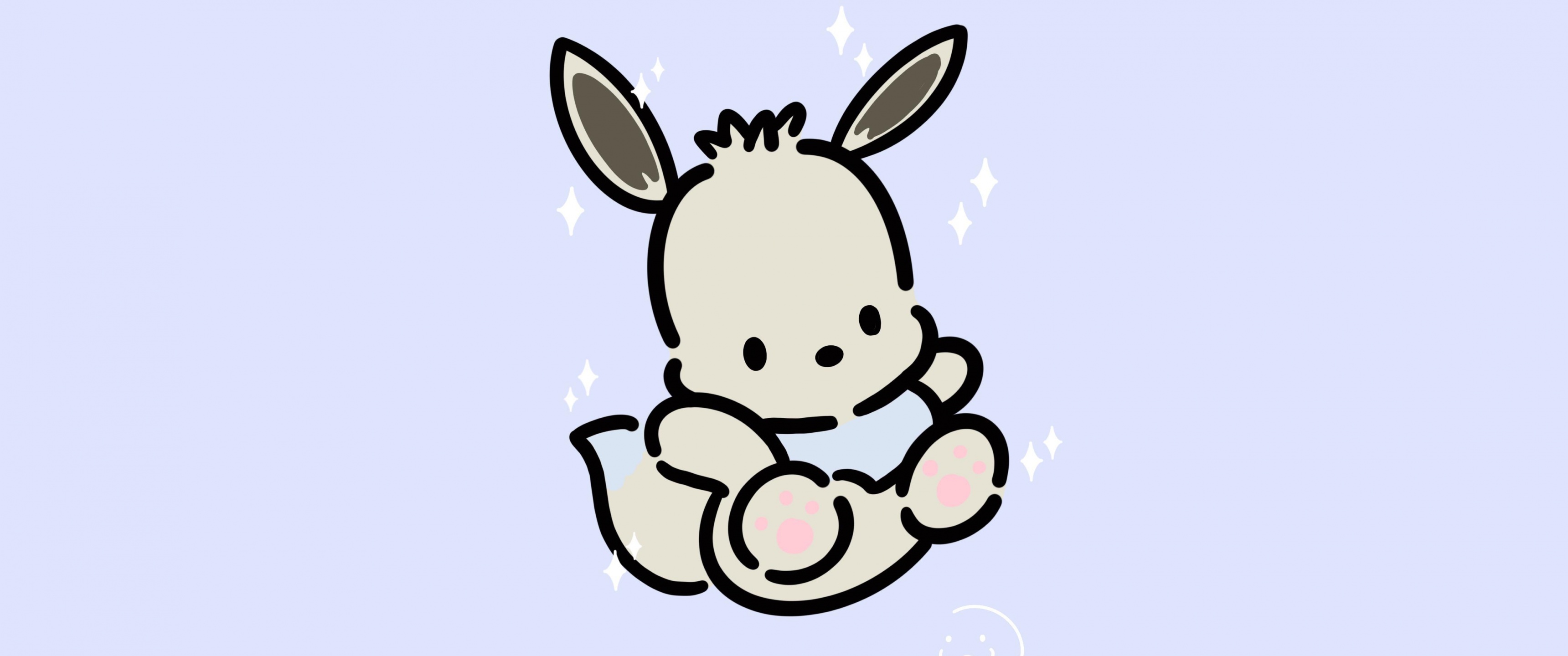 Pochacco Wallpaper 4K, Minimal art