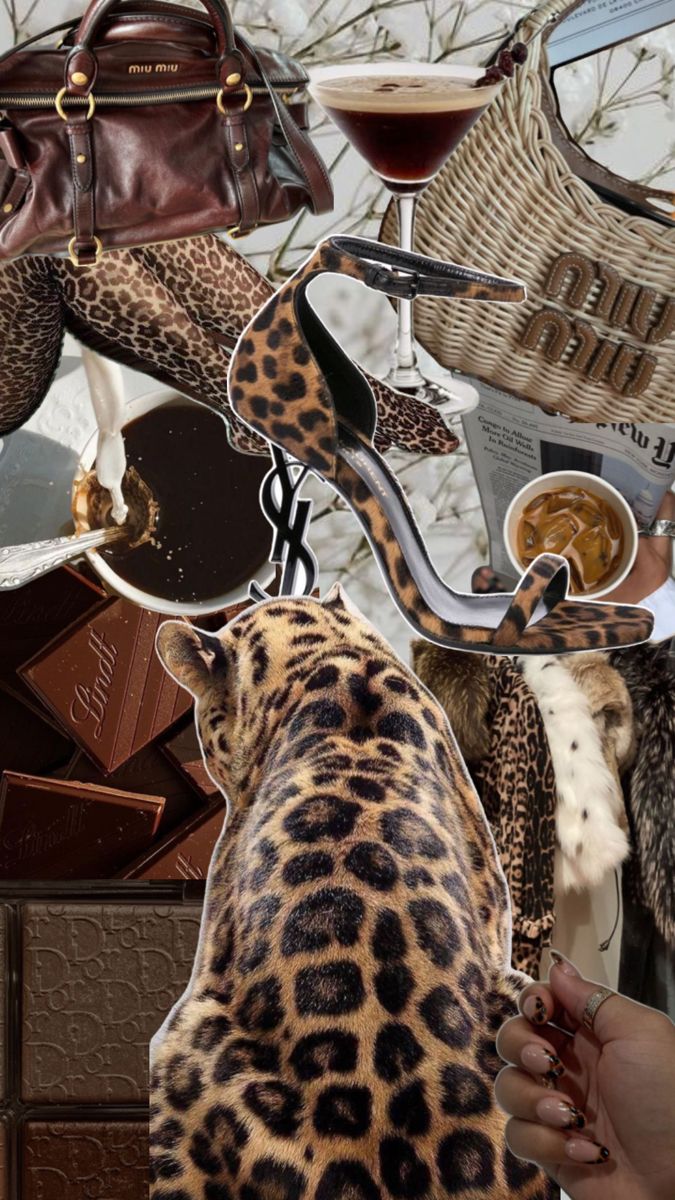 leopard collage