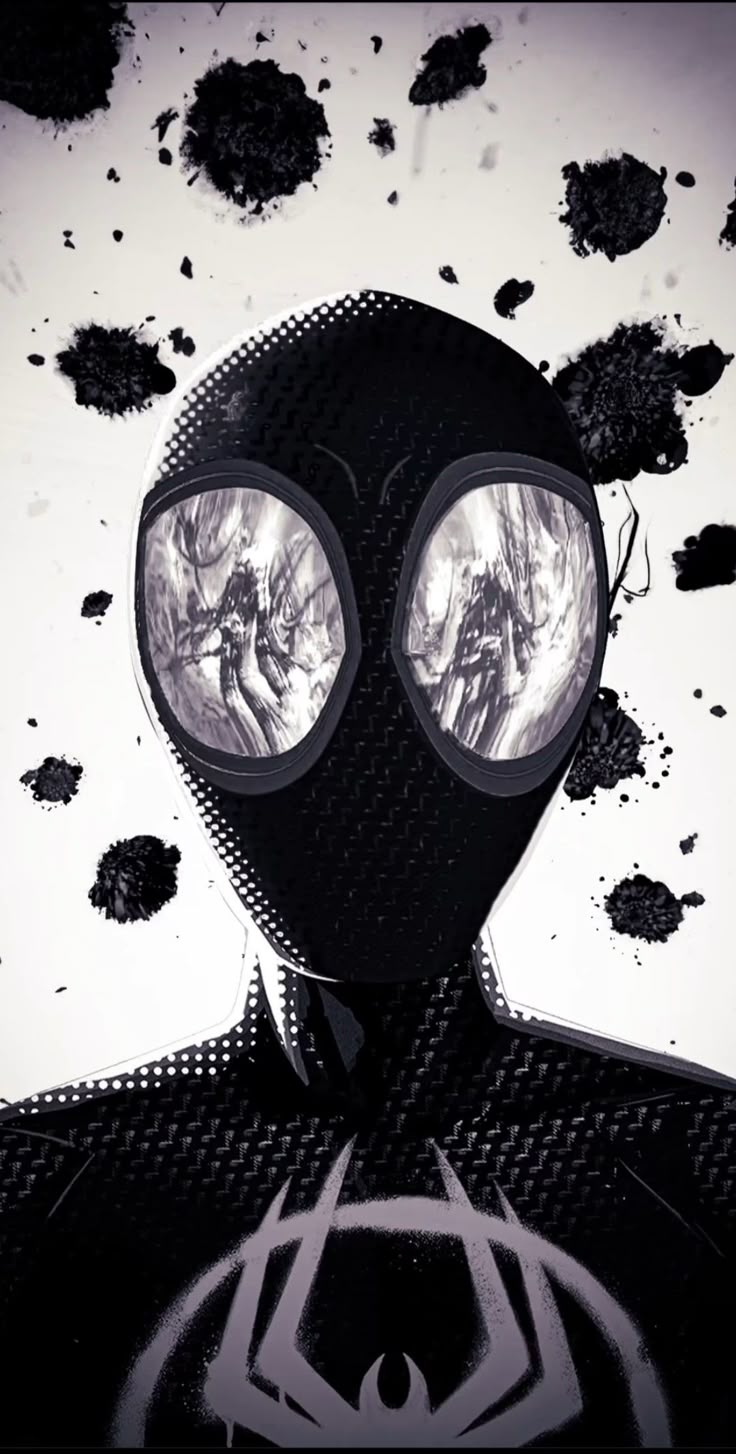 Miles Morales black and white portrait