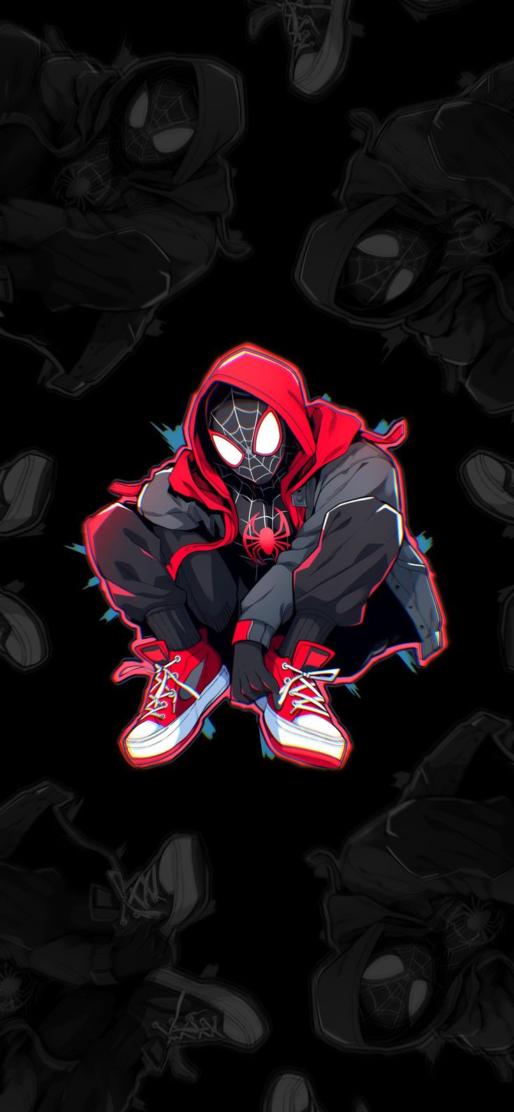 Spider Man Miles Morales Black Wallpaper