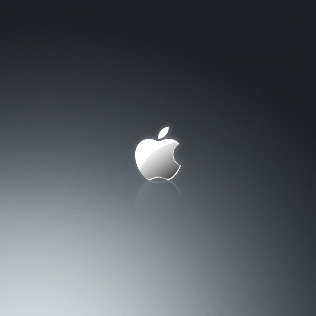 Grey Apple Logo iPad Wallpaper