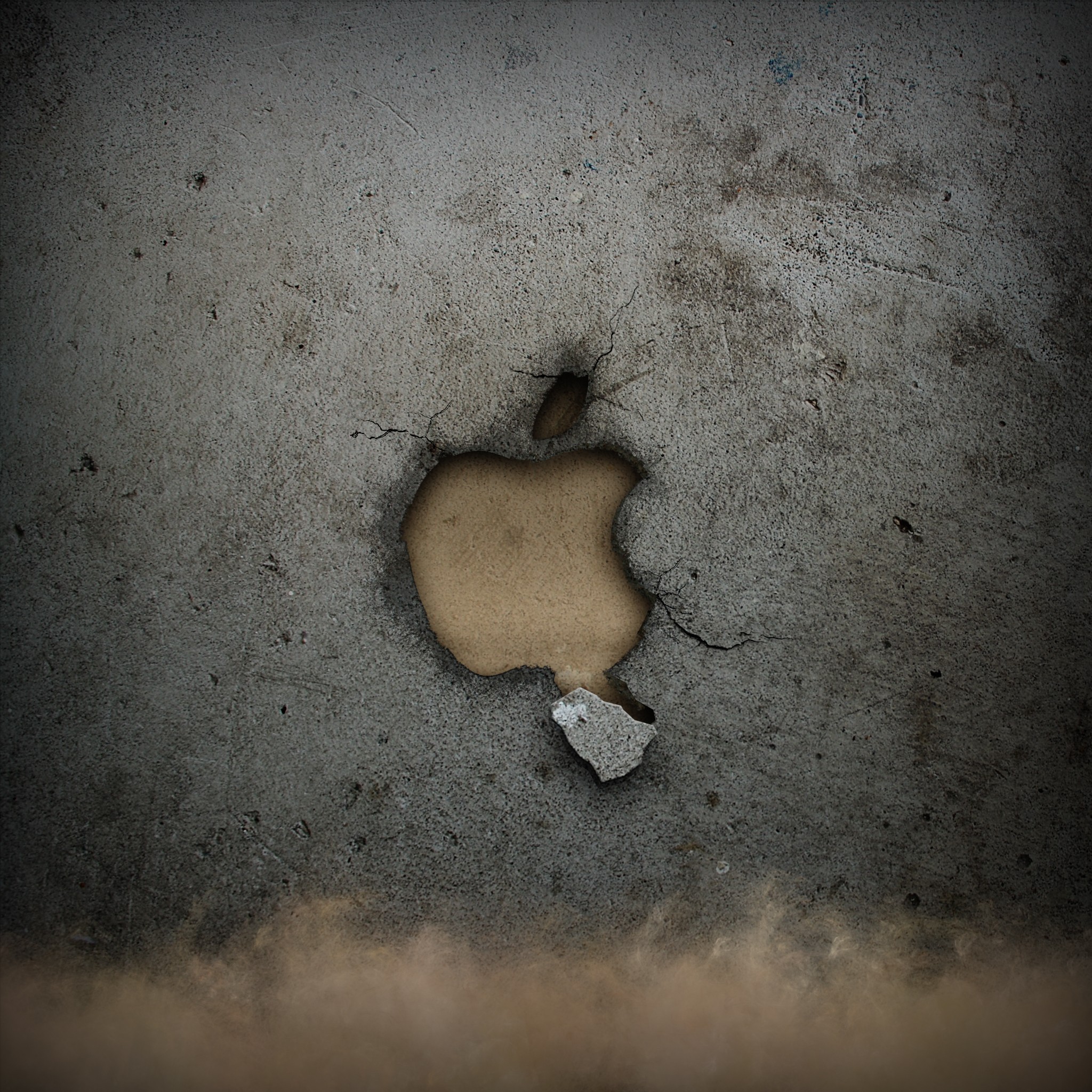 Apple rock logo. iPad Wallpaper