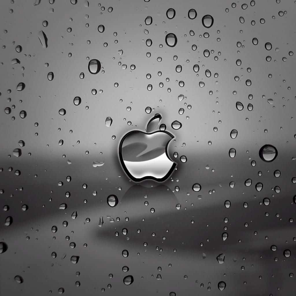 Dark Cute Apple Logo iPad Wallpaper