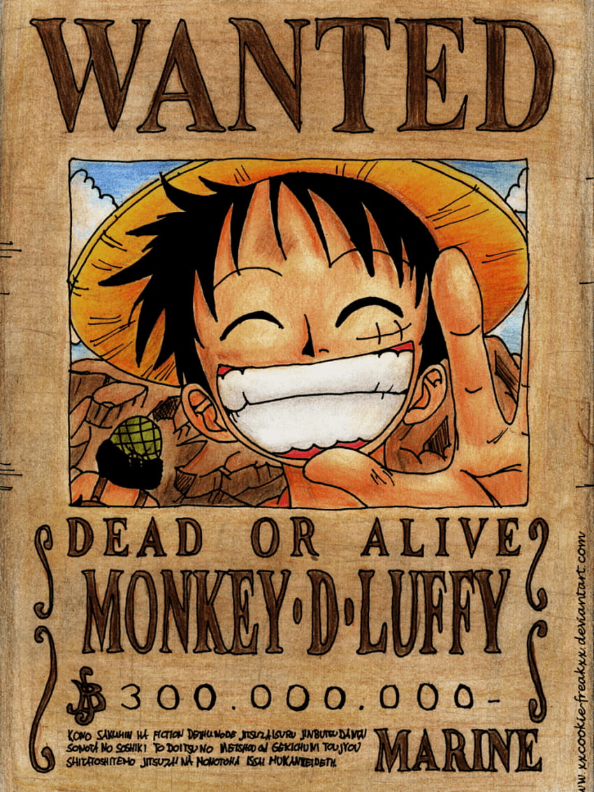 Monkey D. Luffy Wanted Posters, r