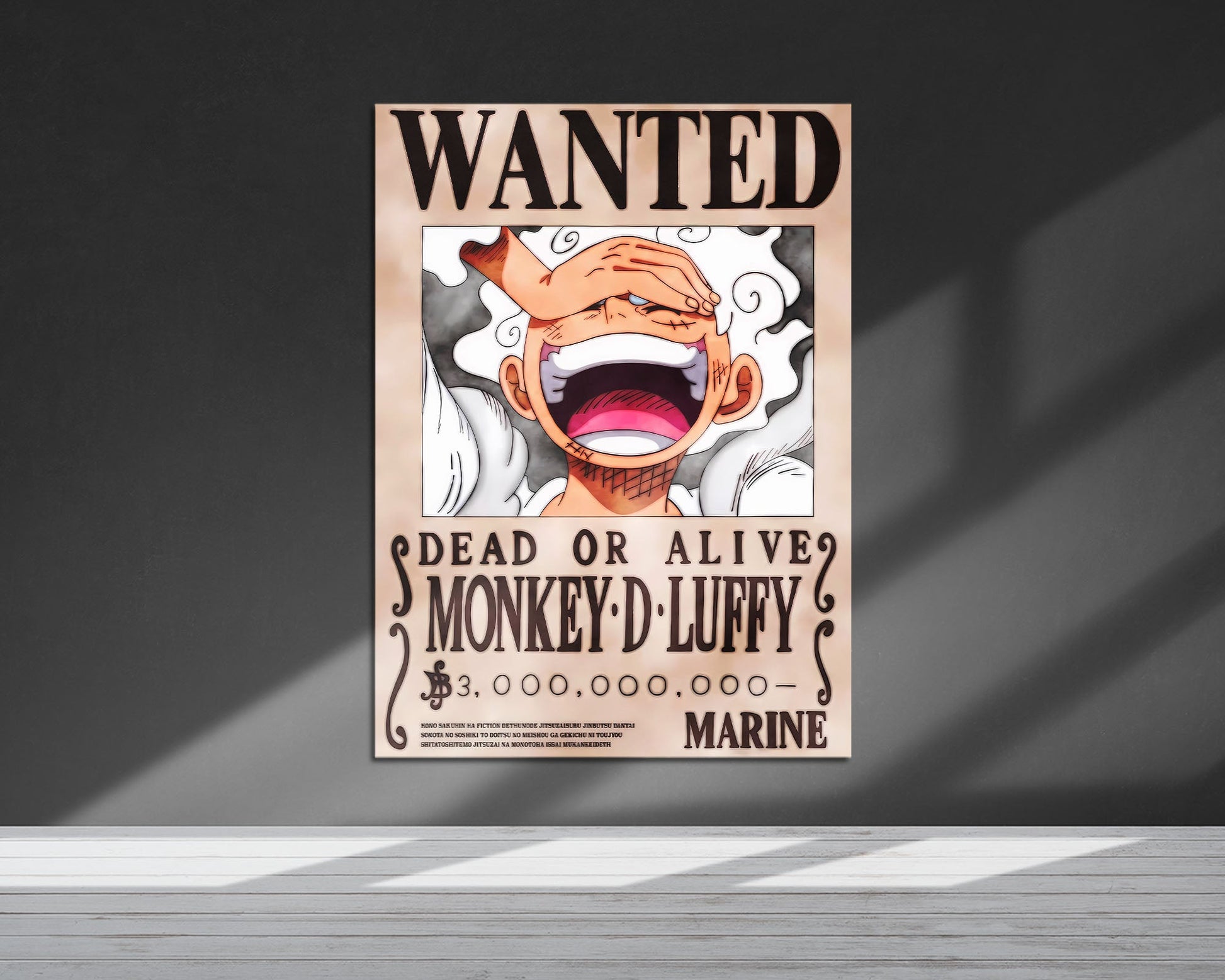 One Piece Luffy Gear 5 Wanted Metal