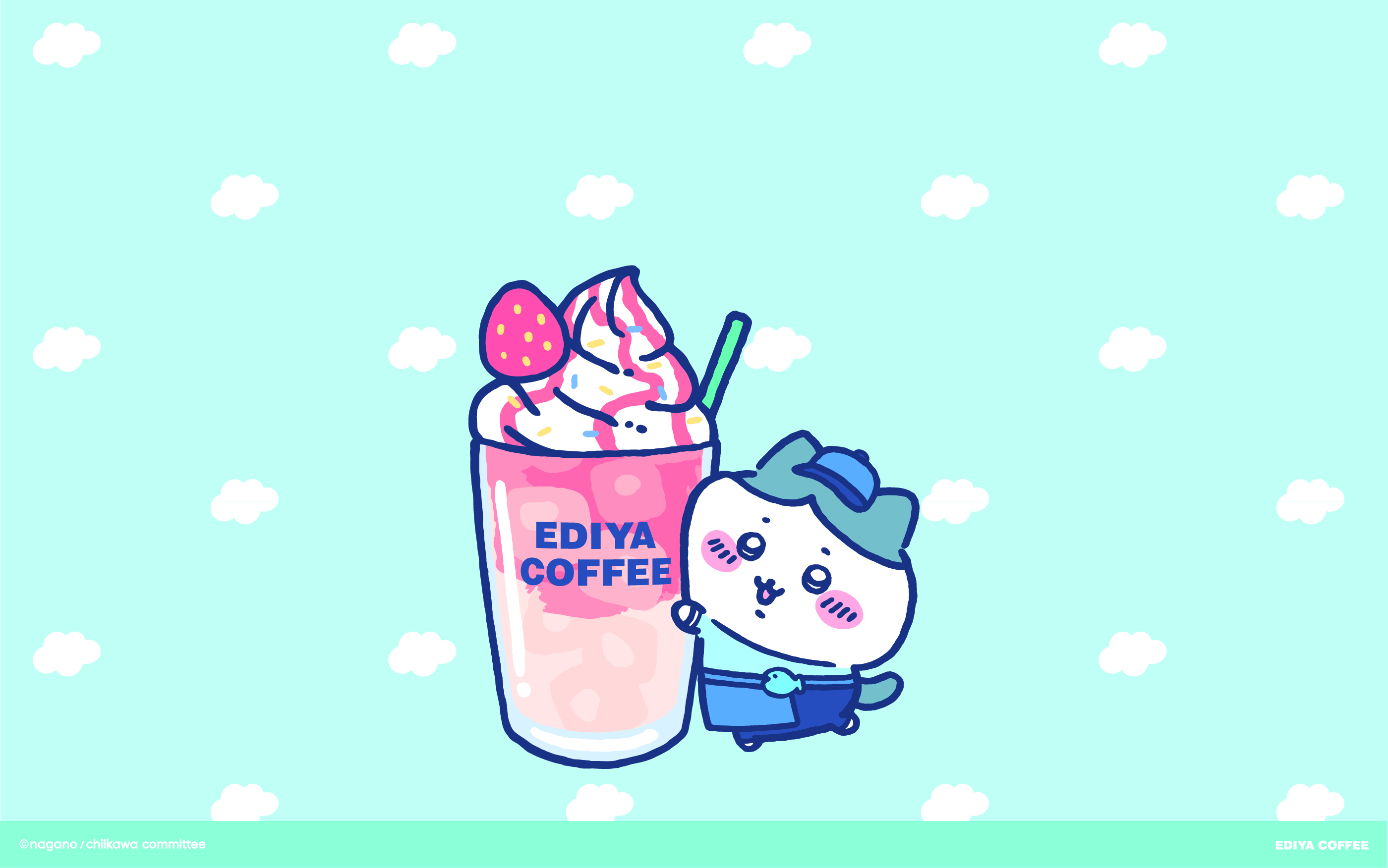 Chiikawa × Ediya Wallpaper, R Chiikawa_
