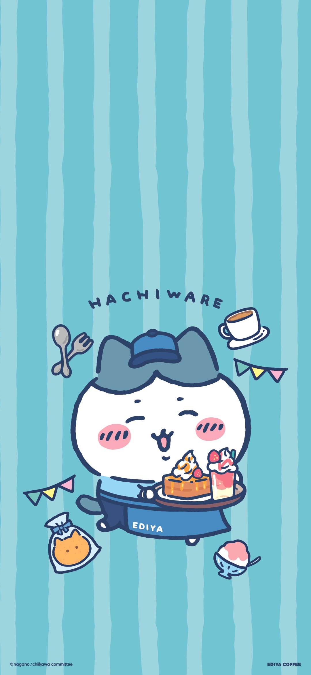 Chiikawa × Ediya Wallpaper, R Chiikawa_