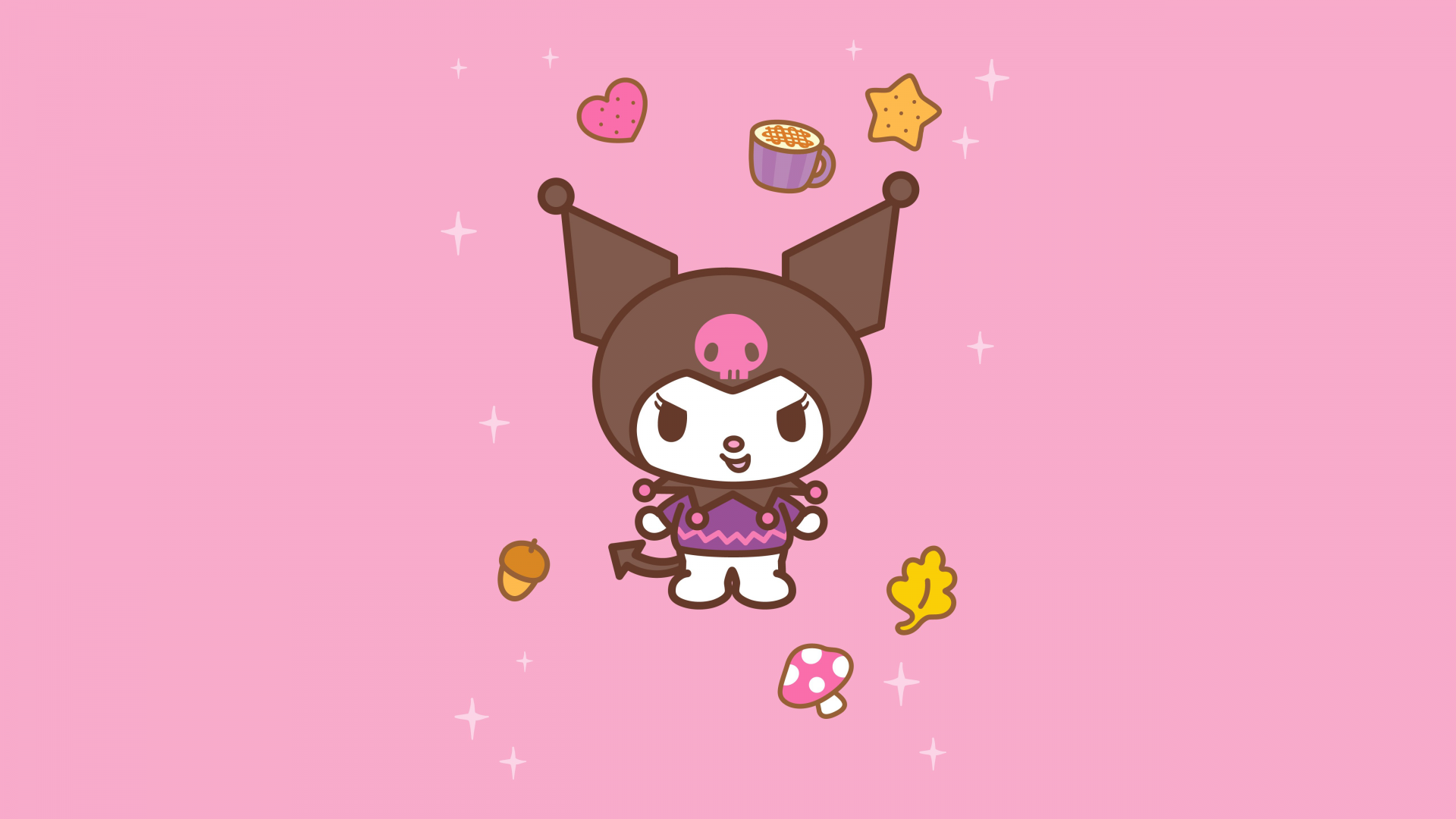 Sanrio Wallpaper 4K, Kuromi, Pastel