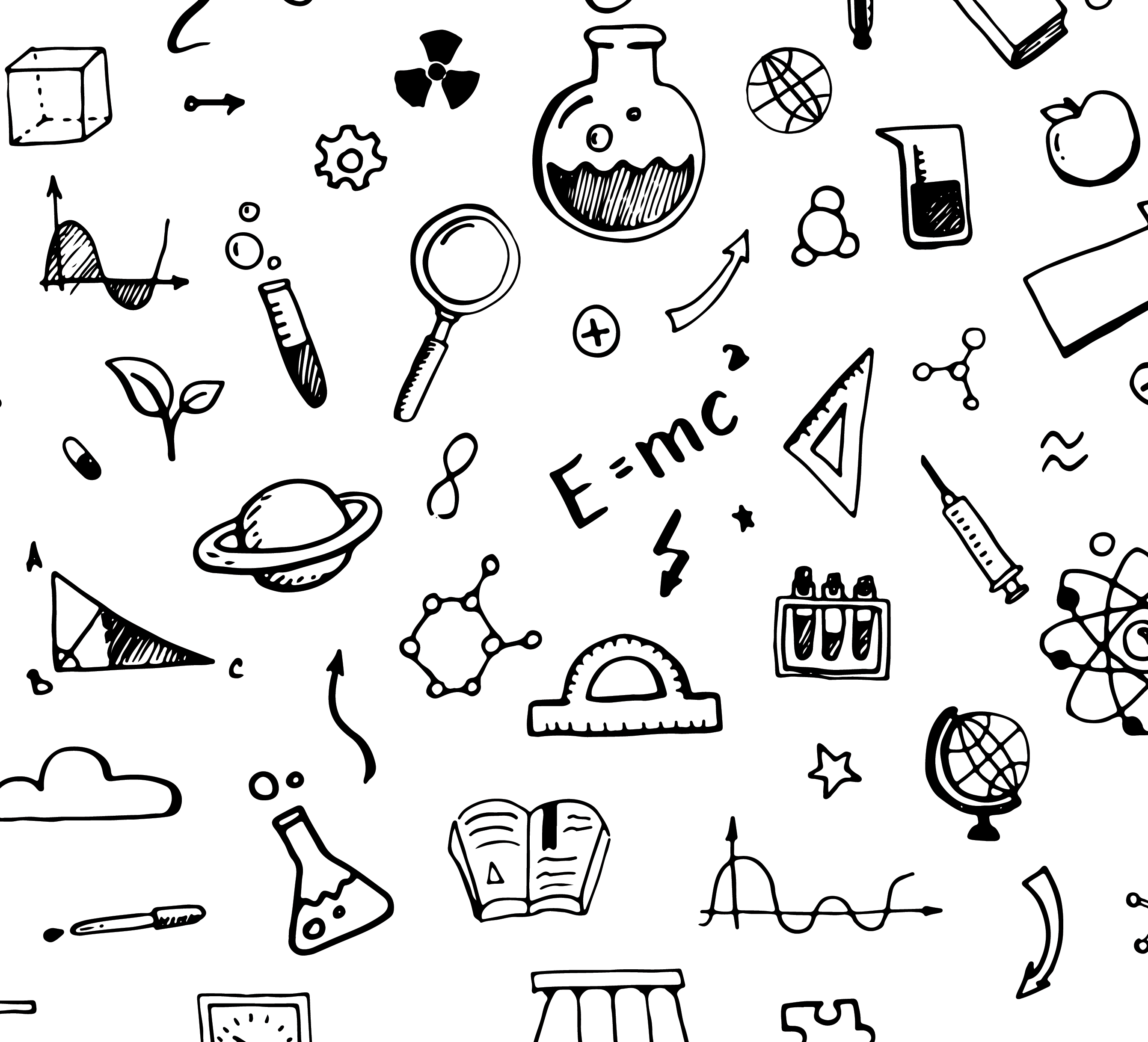 Science Tool Sketches Wallpaper