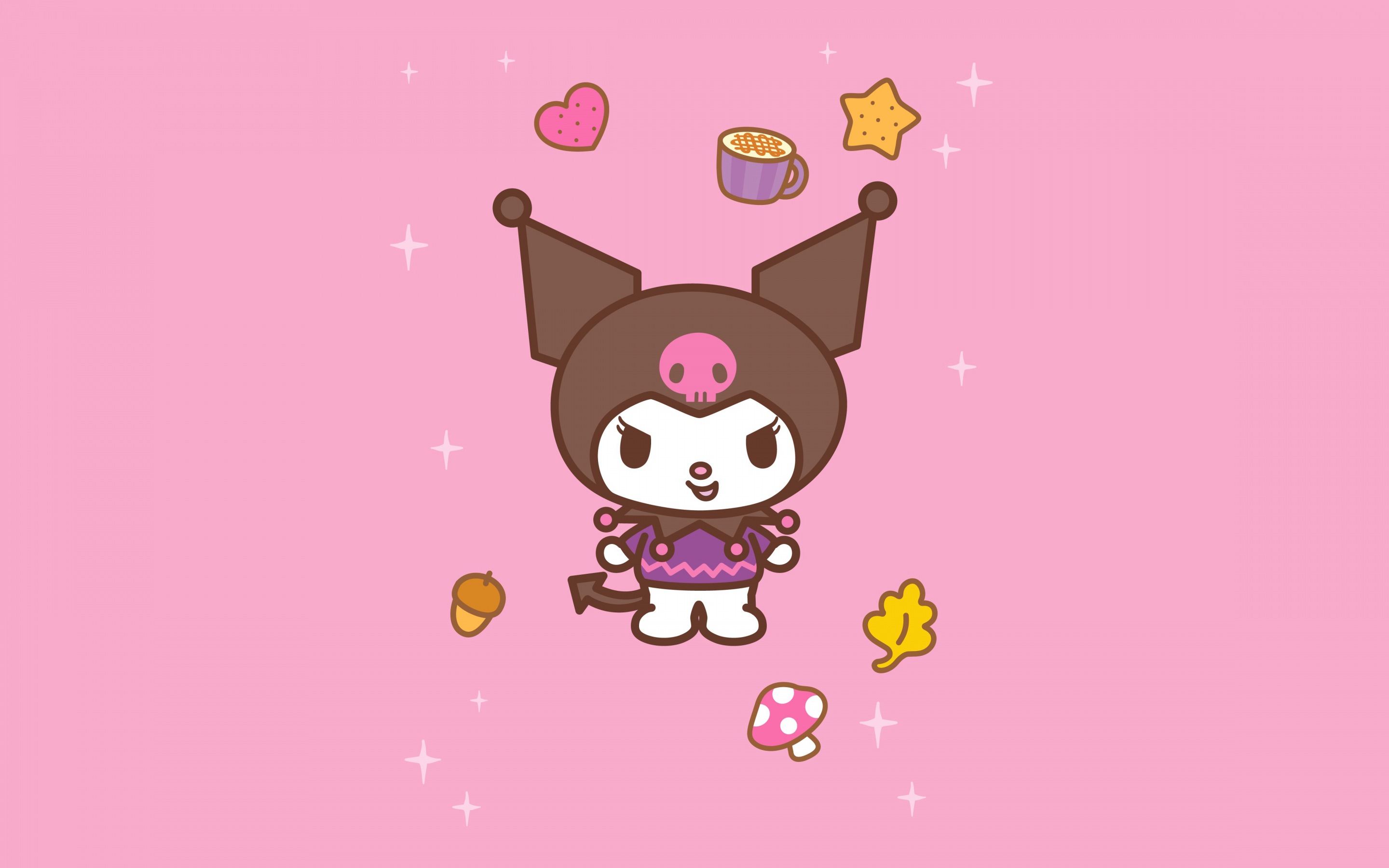 Sanrio Wallpaper 4K, Kuromi, Pastel