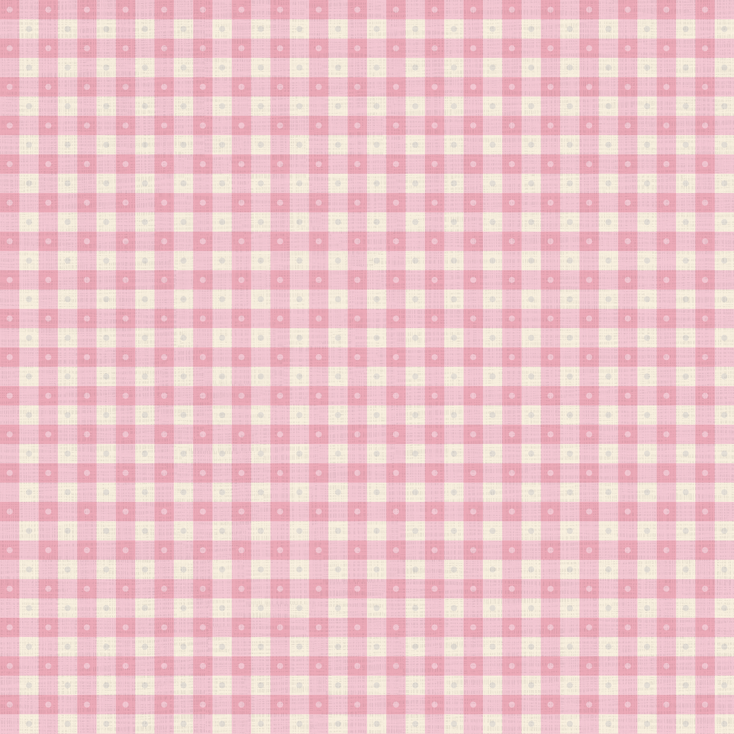 Preppy Gingham with Dots Pink