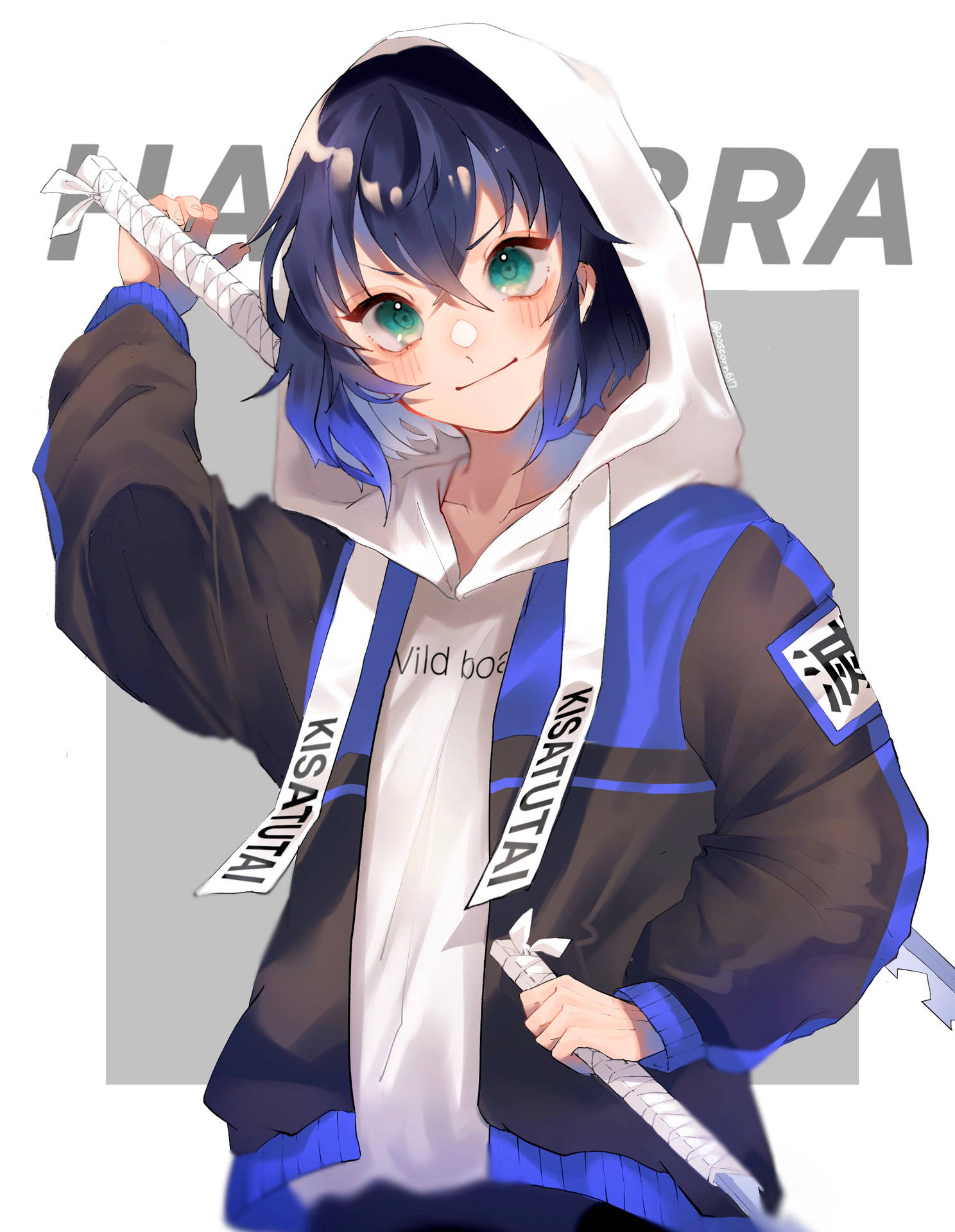 Download Inosuke In A Hoodie Wallpaper