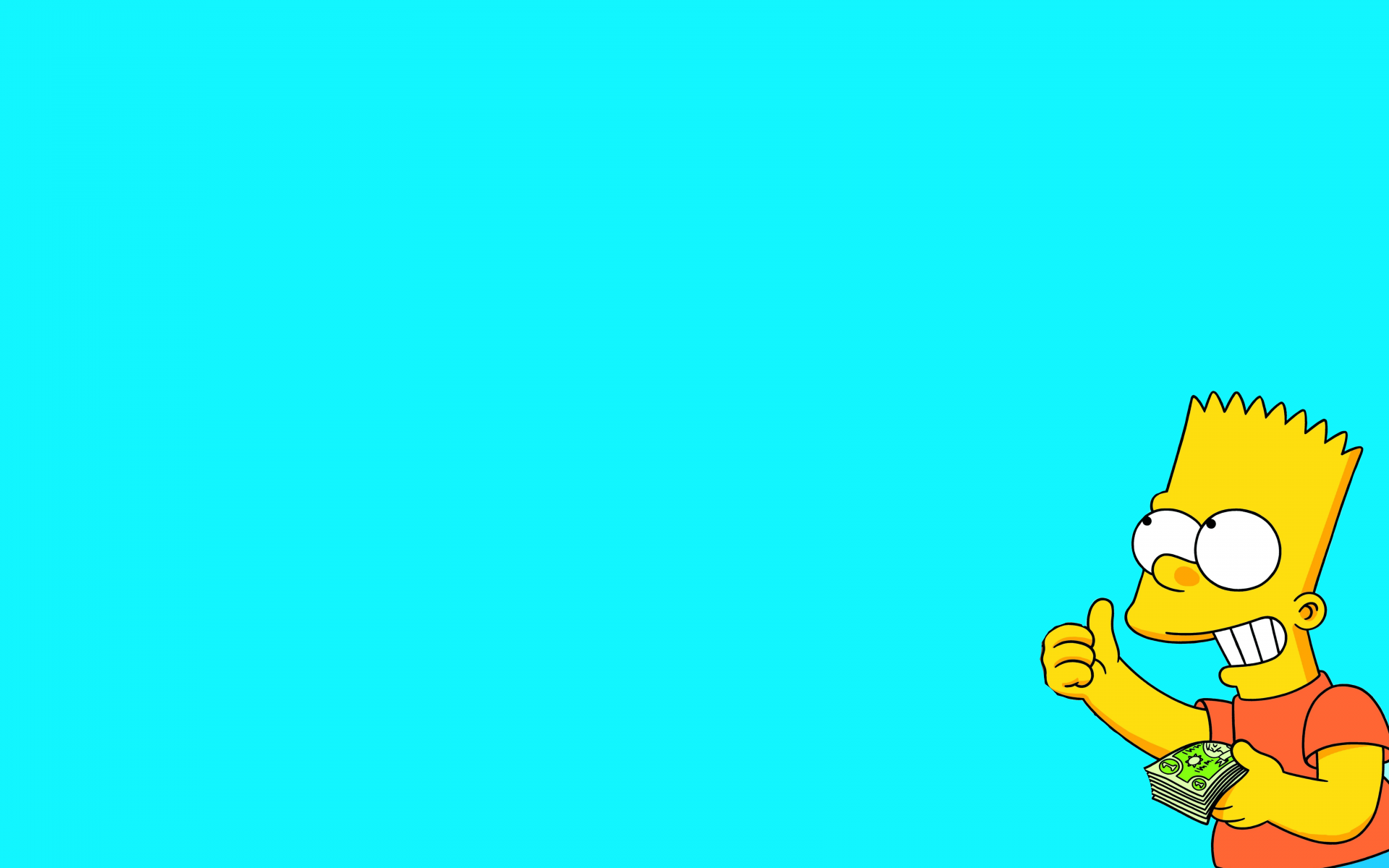 Bart Simpson Wallpaper 4K, 8K, The Simpsons, Cyan background