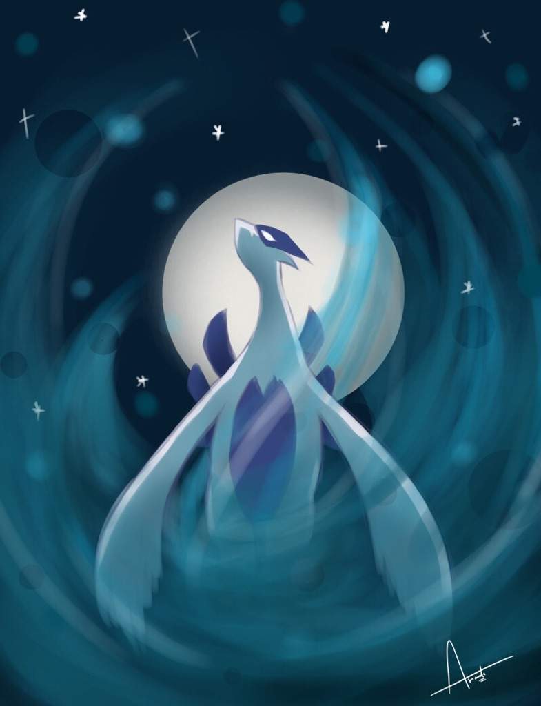 Digital Art Lugia. Pokemon GO Amino
