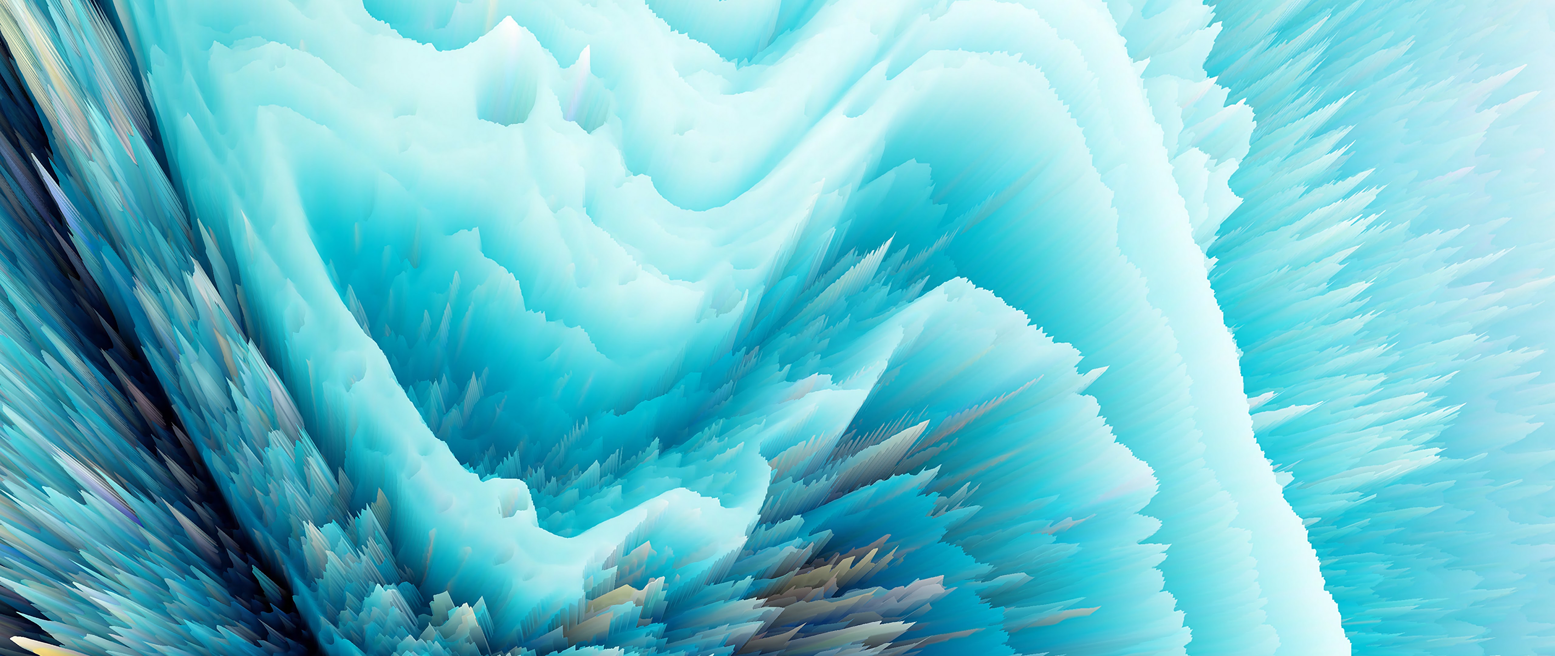 Blue Wave Background 4K Wallpaper