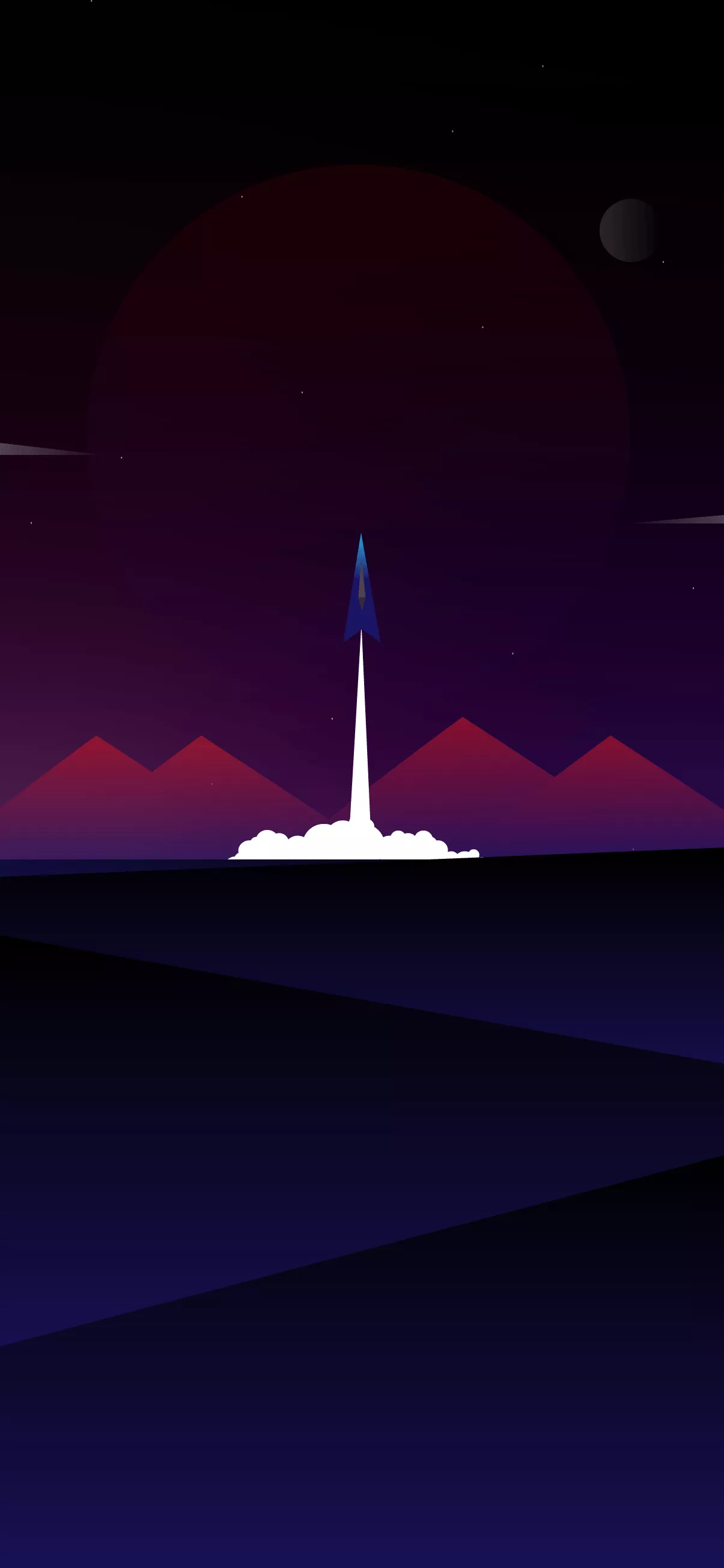 Phone wallpaper 4k rocket [dark]