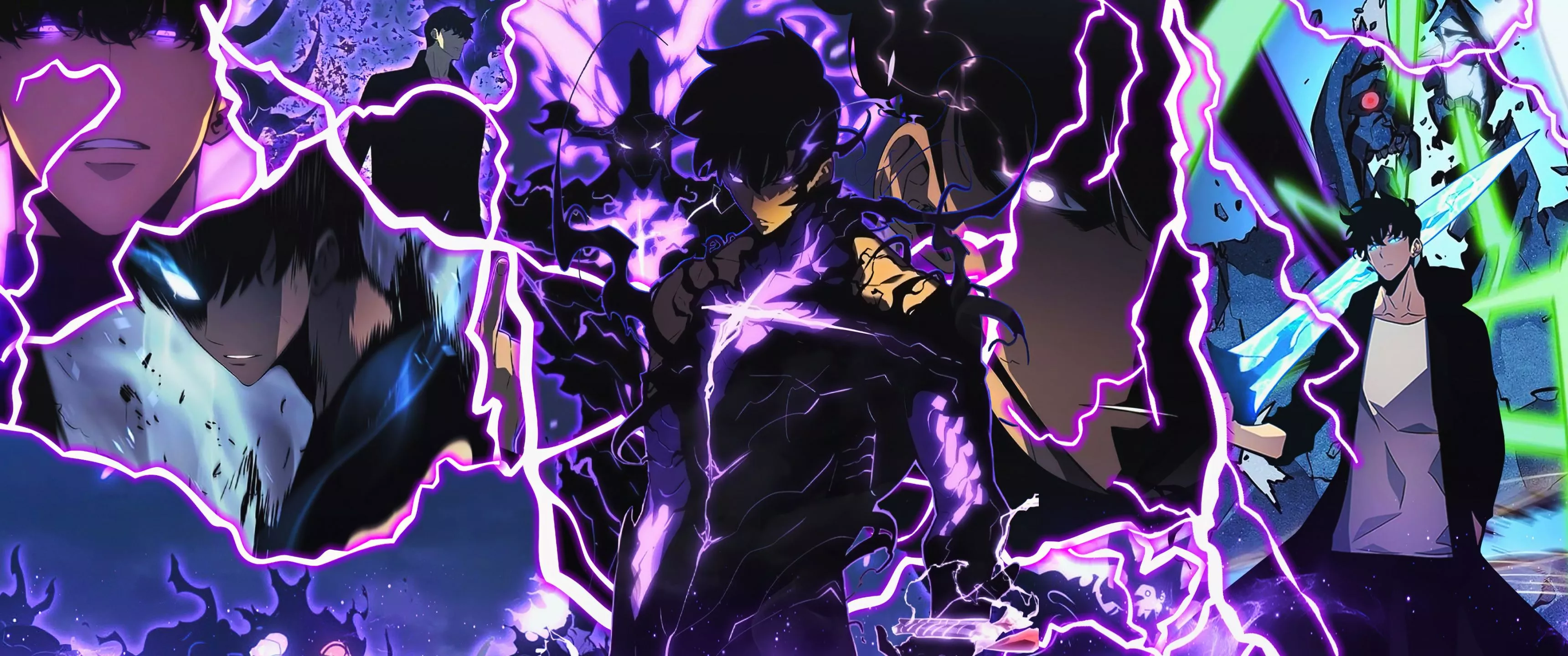 Sung Jinwoo Wallpaper 4K, Neon art