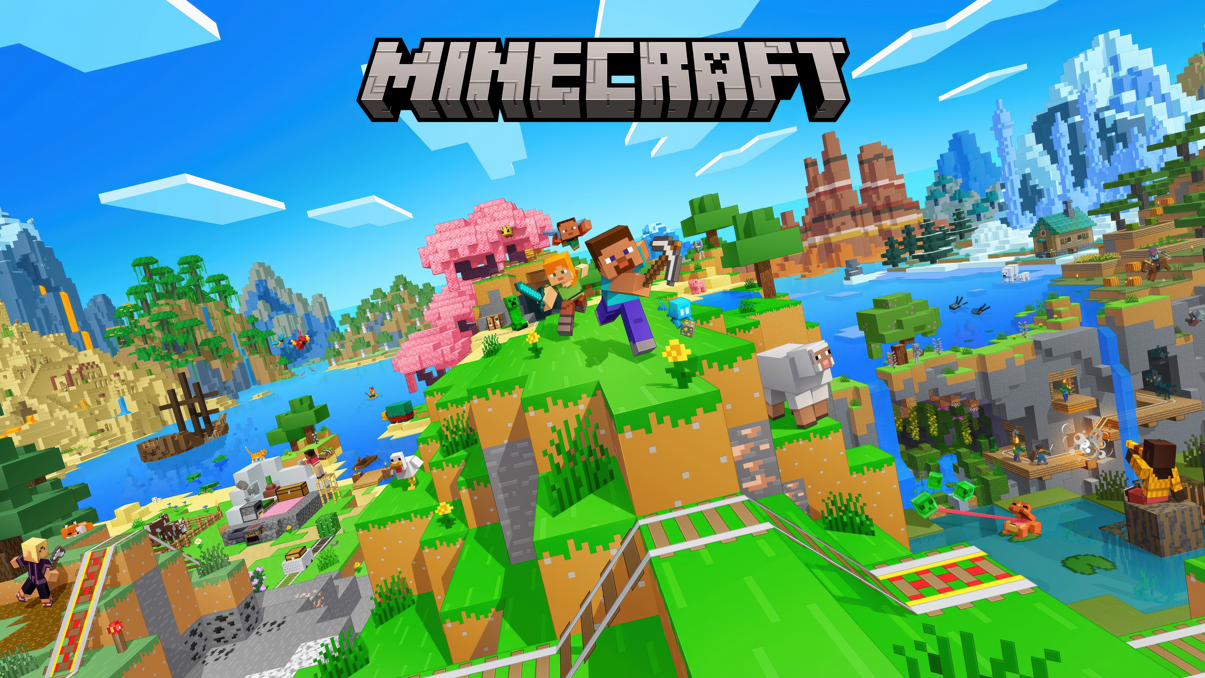 Minecraft Wallpaper 4K, Key Art, Video Game, 5K