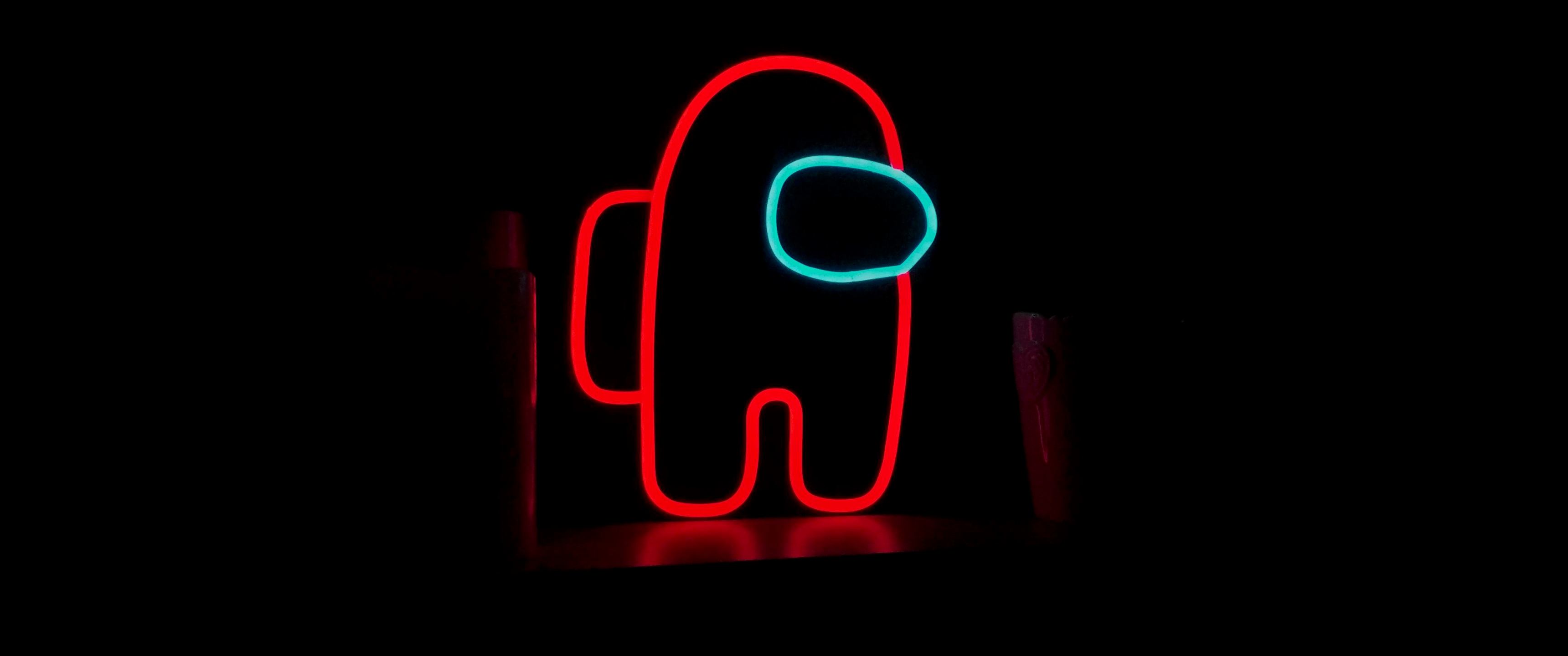 Wallpaper 4K, AMOLED, Neon logo, iOS Games