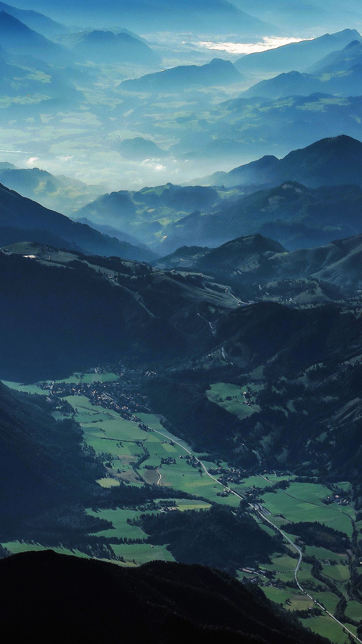 Mountain Nature Blue Green Summer