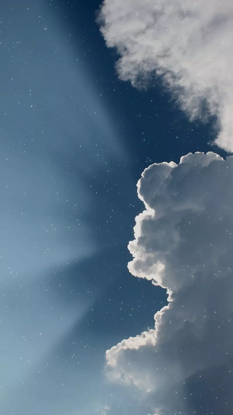 CLOUDS, APPLE, Blue, aesthetic, bezel, blue natural, cumulus, day, earth, edge, HD phone wallpaper