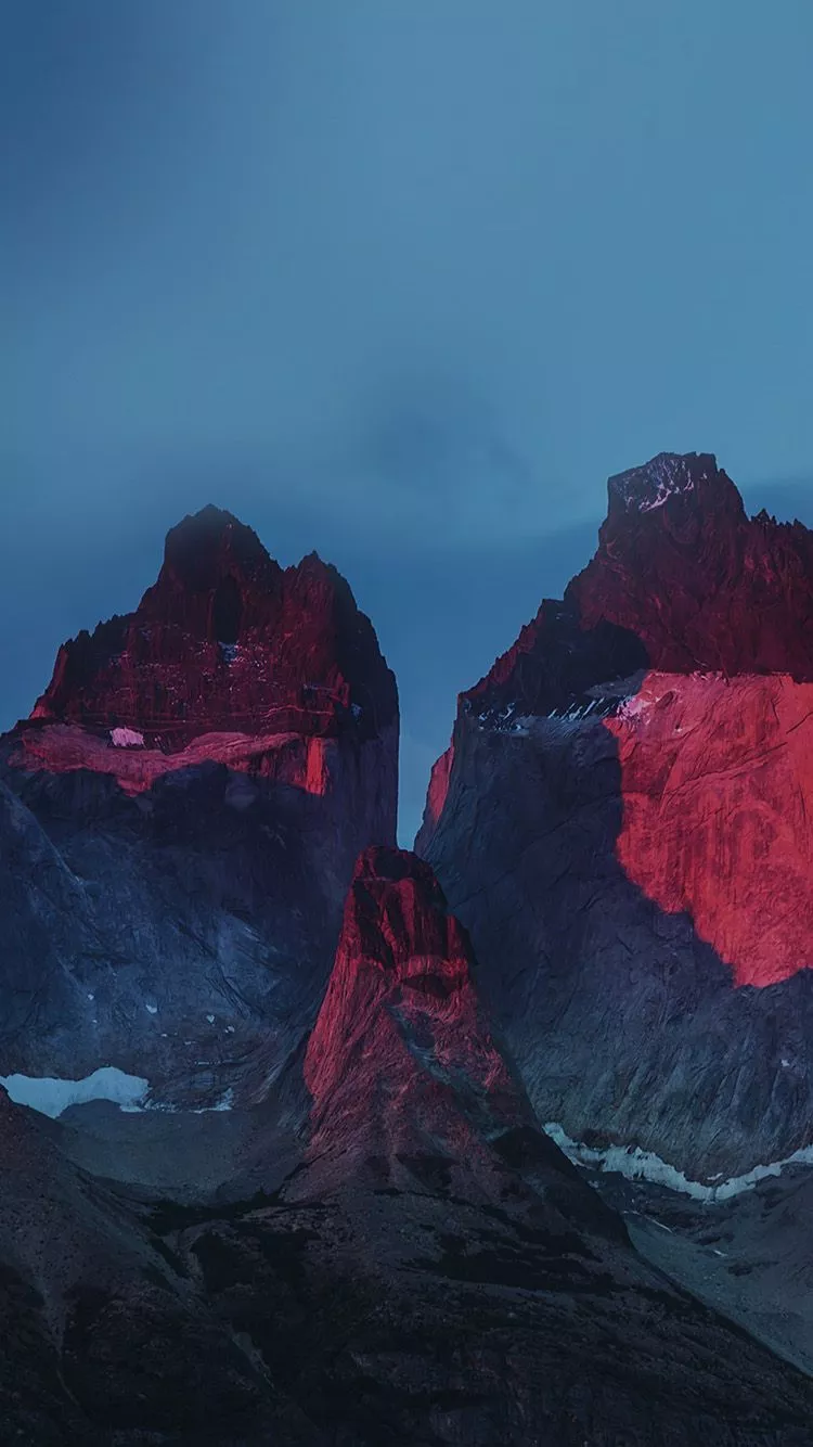 Yosemite Mountain Red Blue Nature