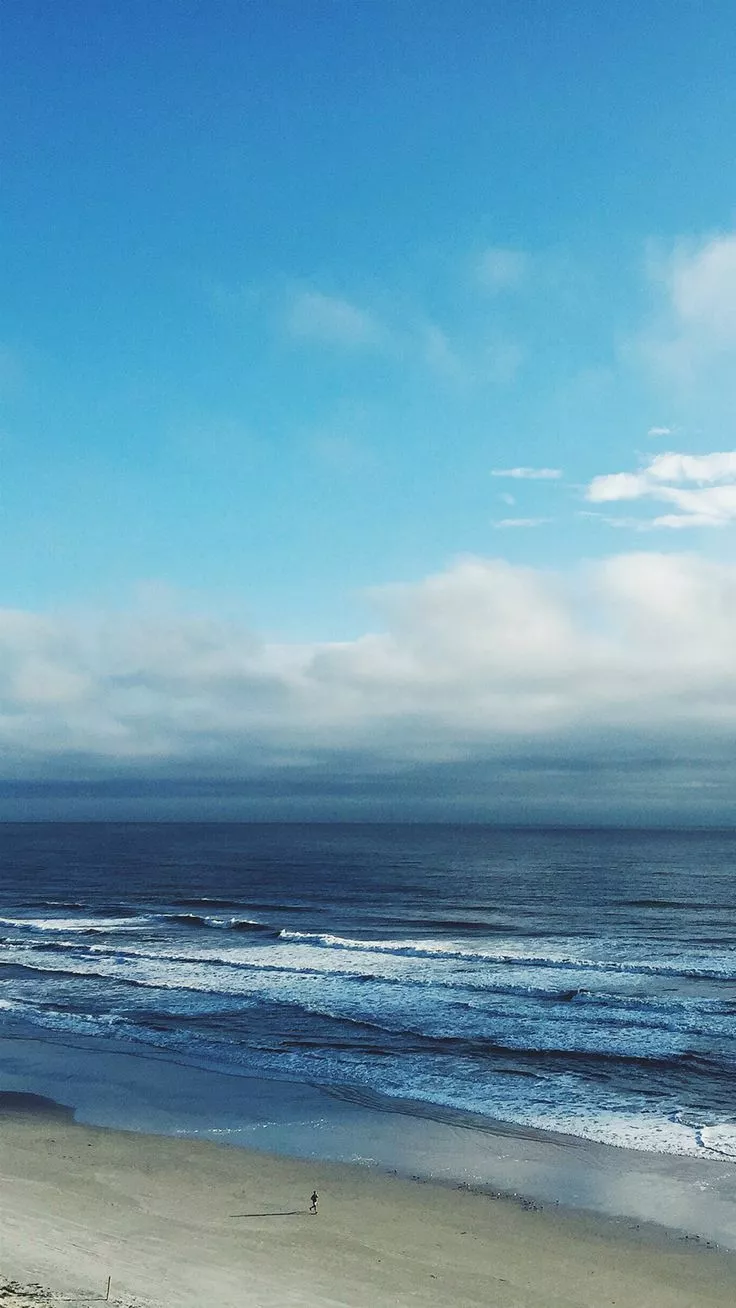Ocean Blue Sky Cloud Nature iPhone 8