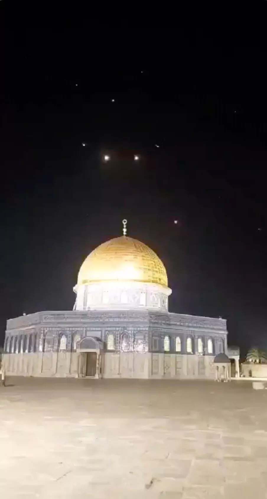 Likely Intercepted Over Al Aqsa Mosque