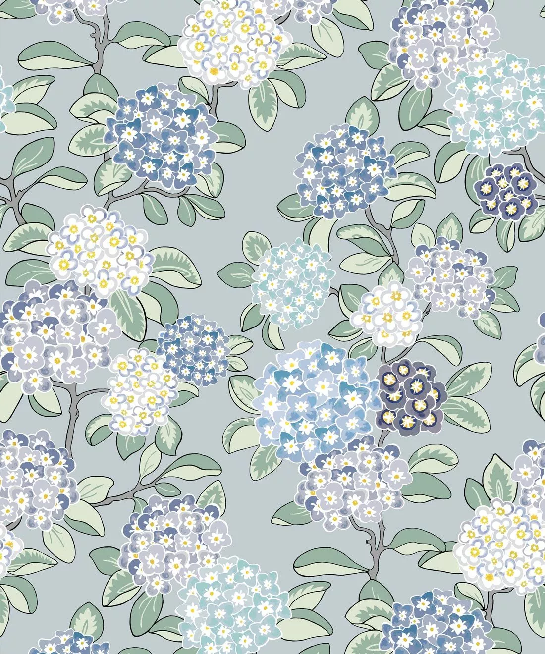 Hydrangea Wallpaper Woven Wallpaper. Milton & King