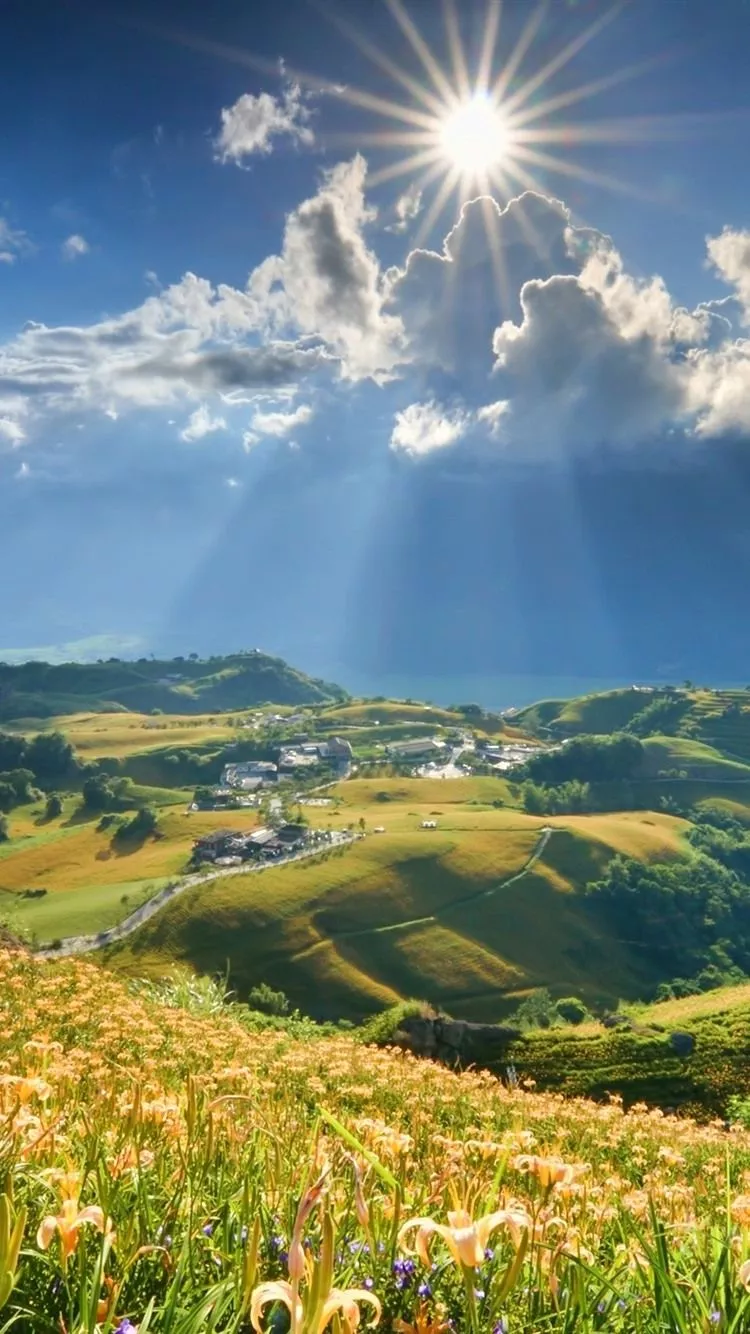 Mountain top, mountains, grass
