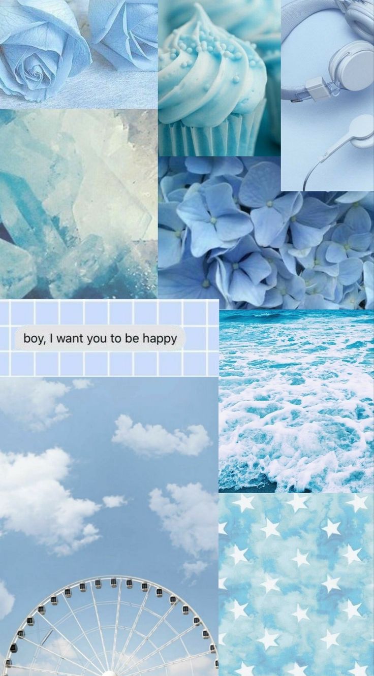 pastel blue aesthetic wallpaper