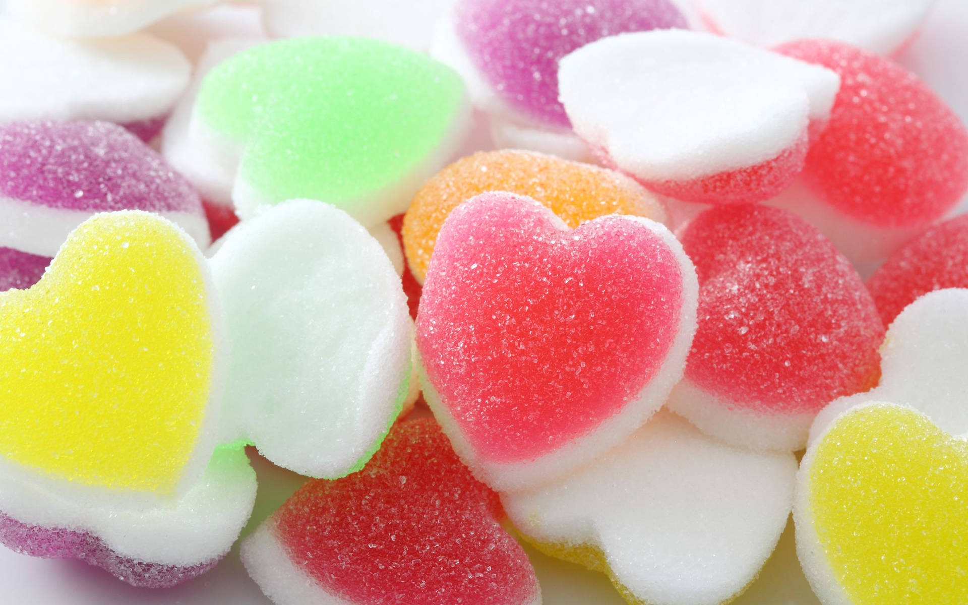 Heart Shaped Sugar Candies Wallpaper