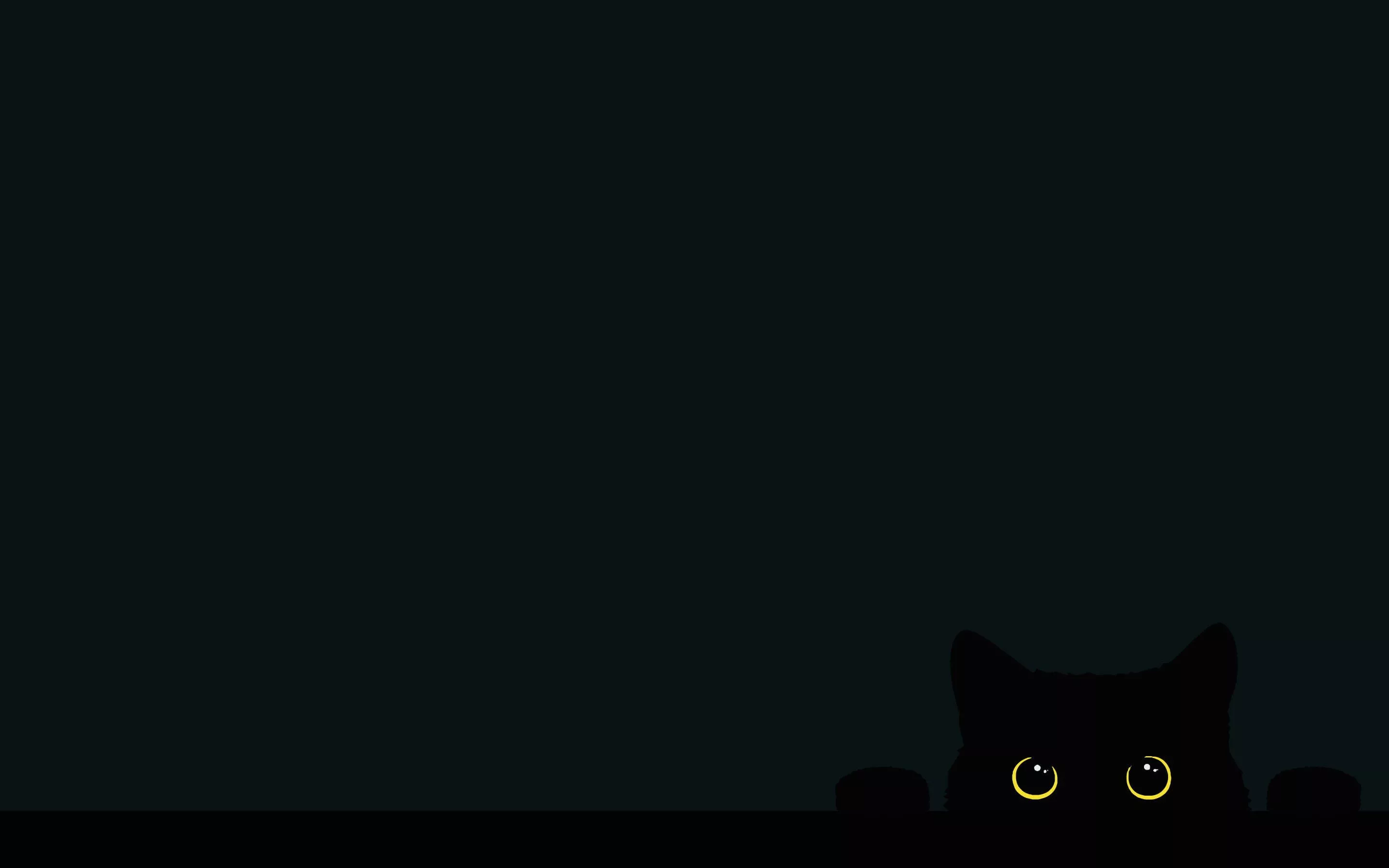 Minimalist Black Cat Background