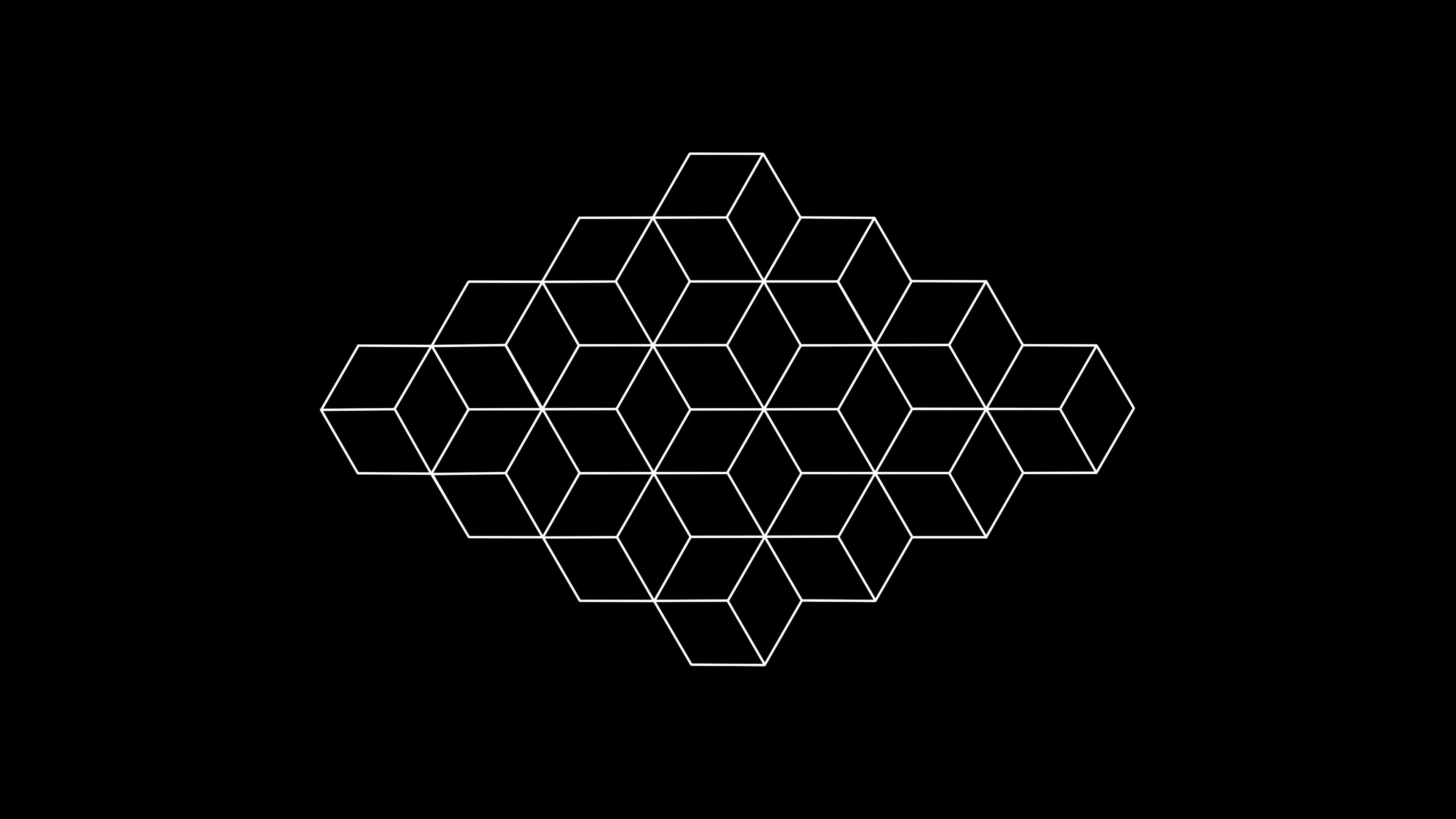 Black & White Minimalist Optical Illusion 4K HD Abstract Wallpaper