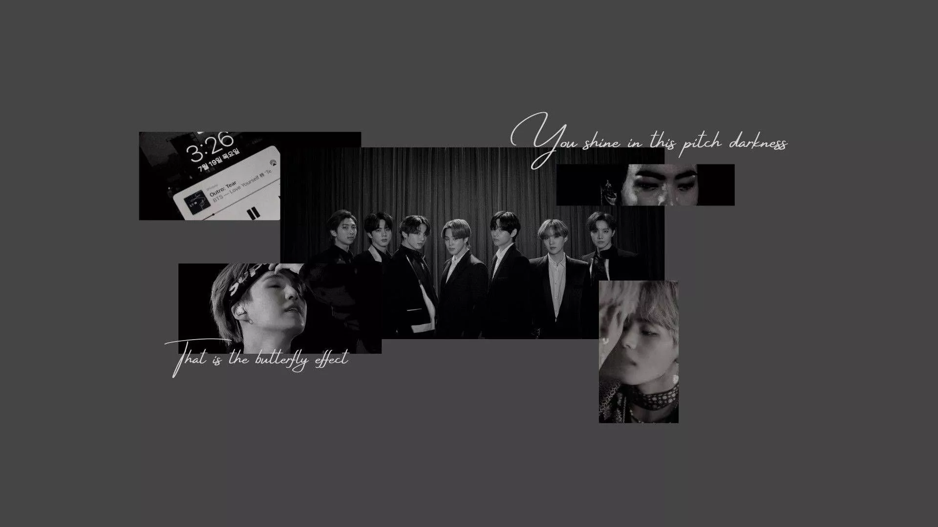 Bts Collage Black Aesthetic Tumblr