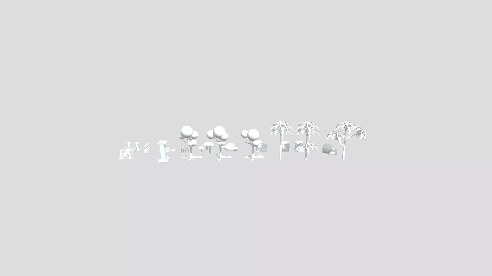 low poly 3D objects Free 3D