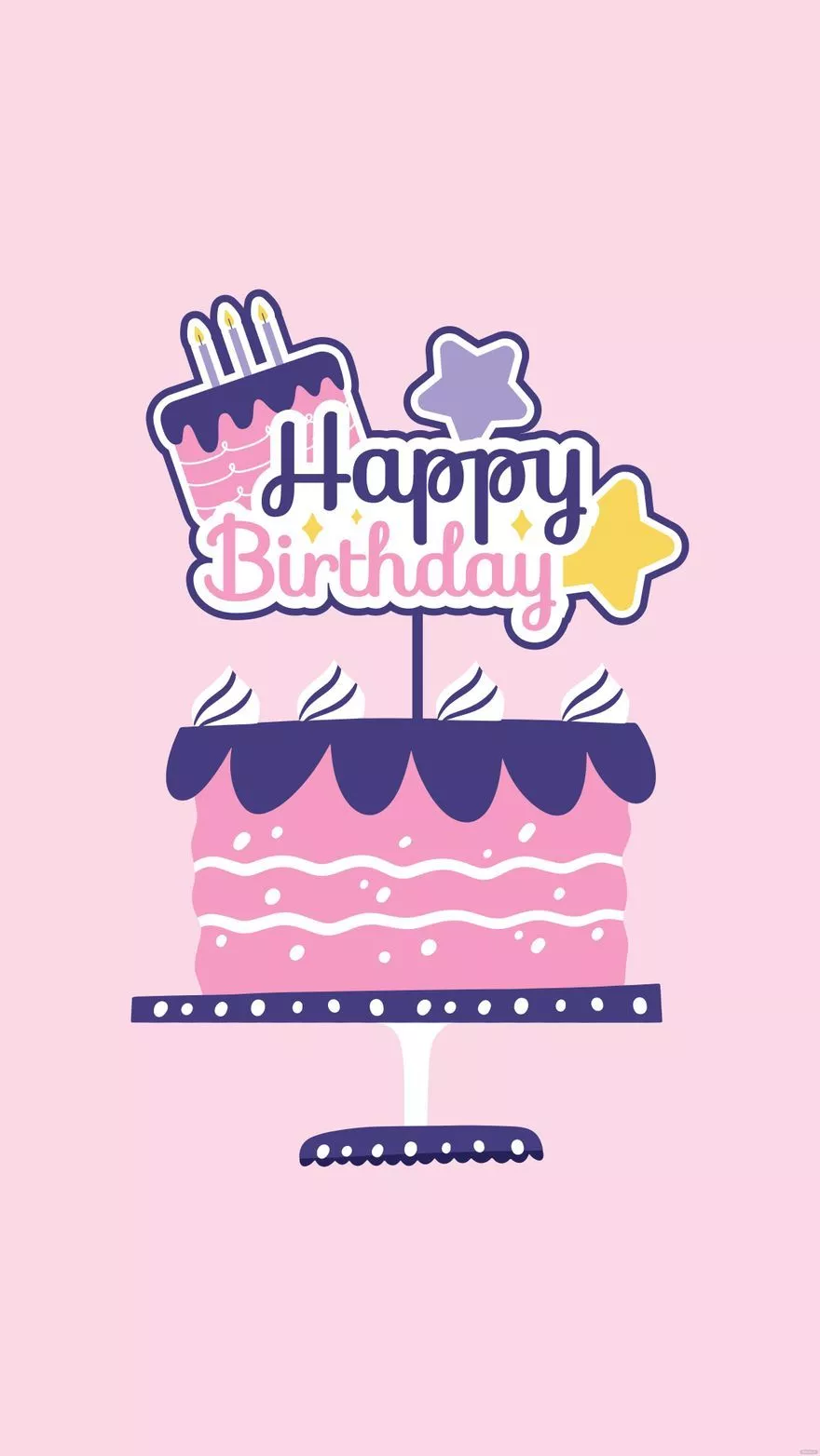 Happy Birthday Wishes Mobile Background