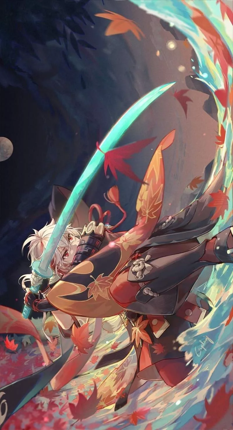 Kazuha, genshin impact, HD phone