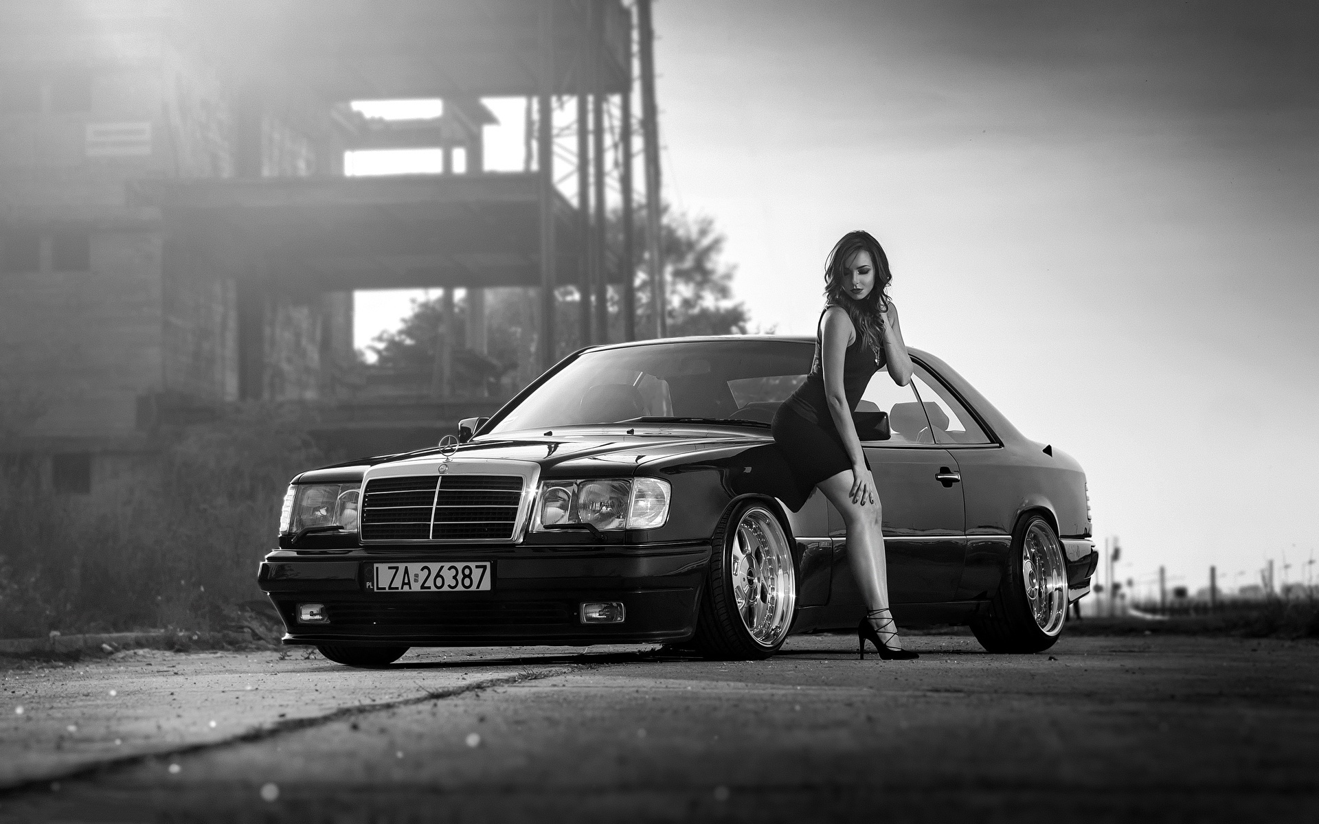 Wallpaper Girl, Model, Coupe, Mercedes