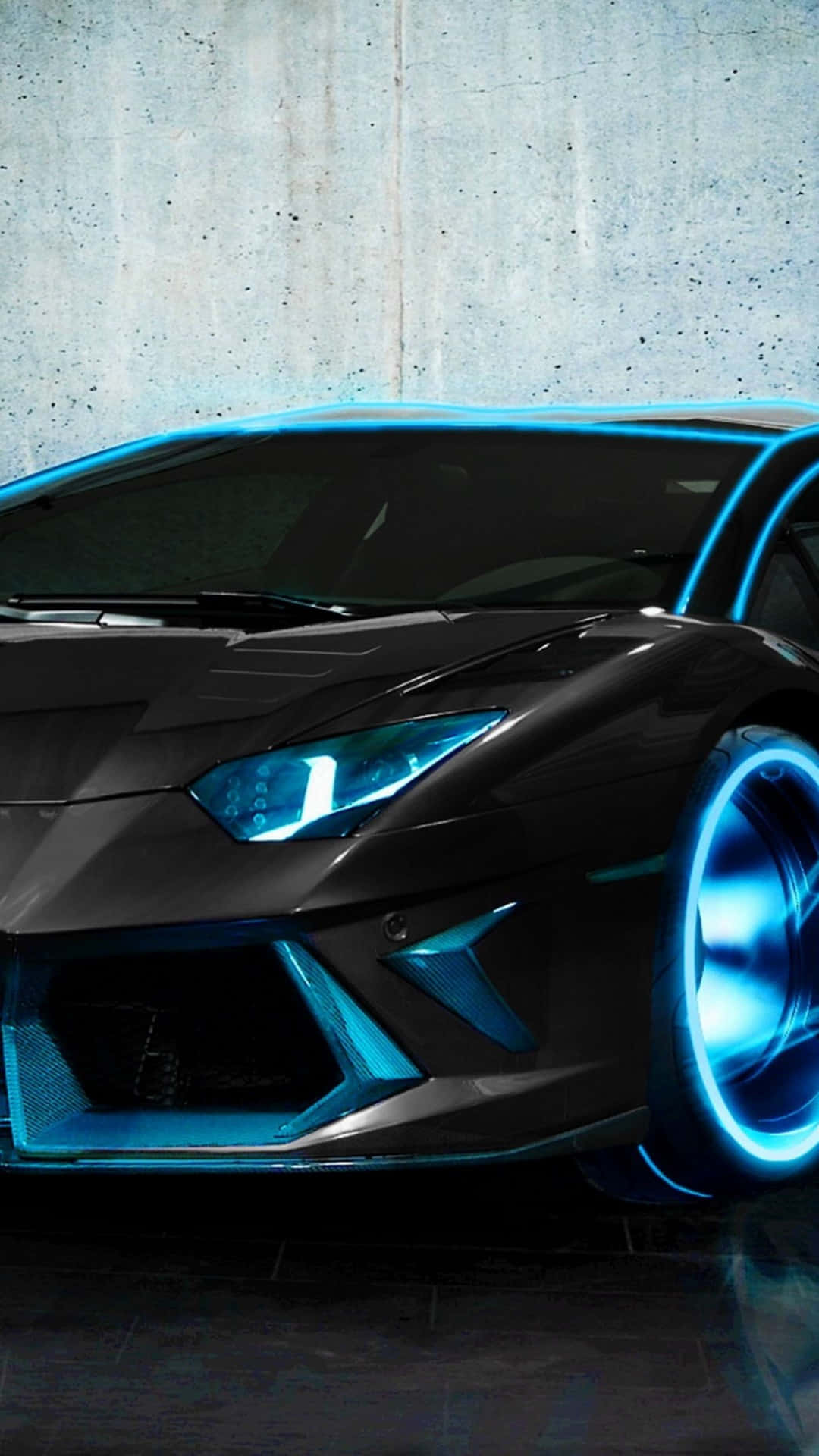 Blue Lamborghini iPhone Wallpaper