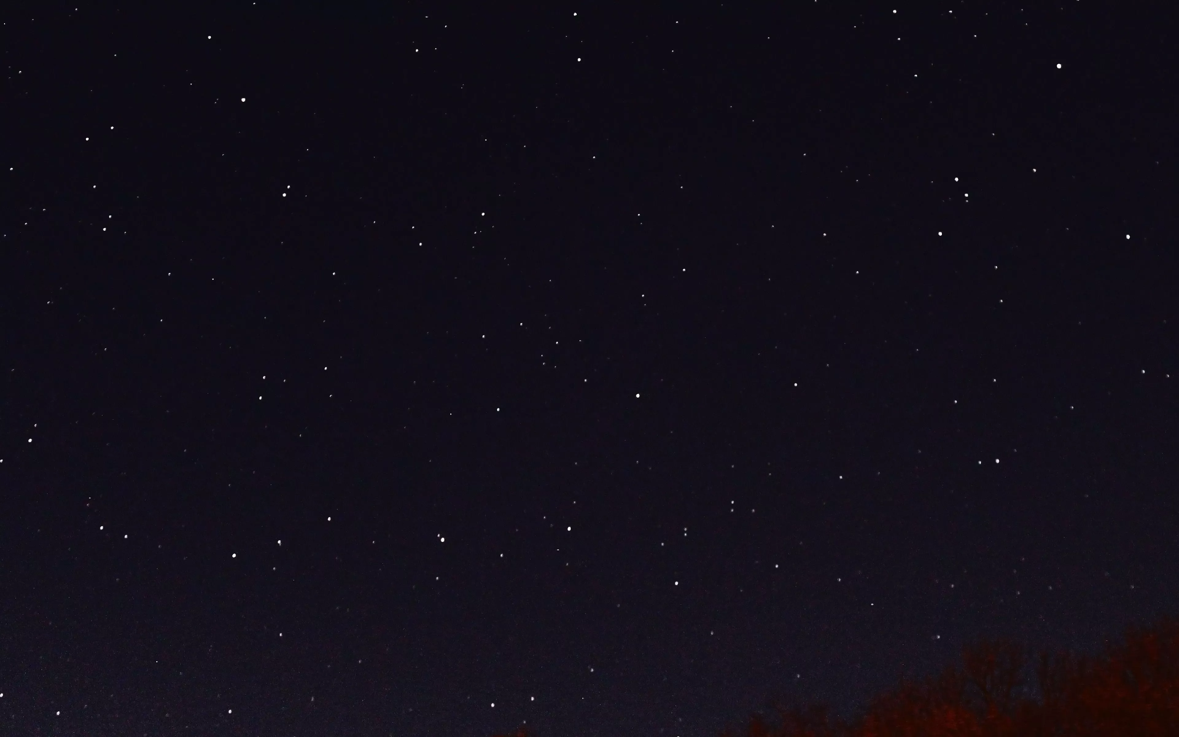 Night Sky Dark Star Lights Tree Nature