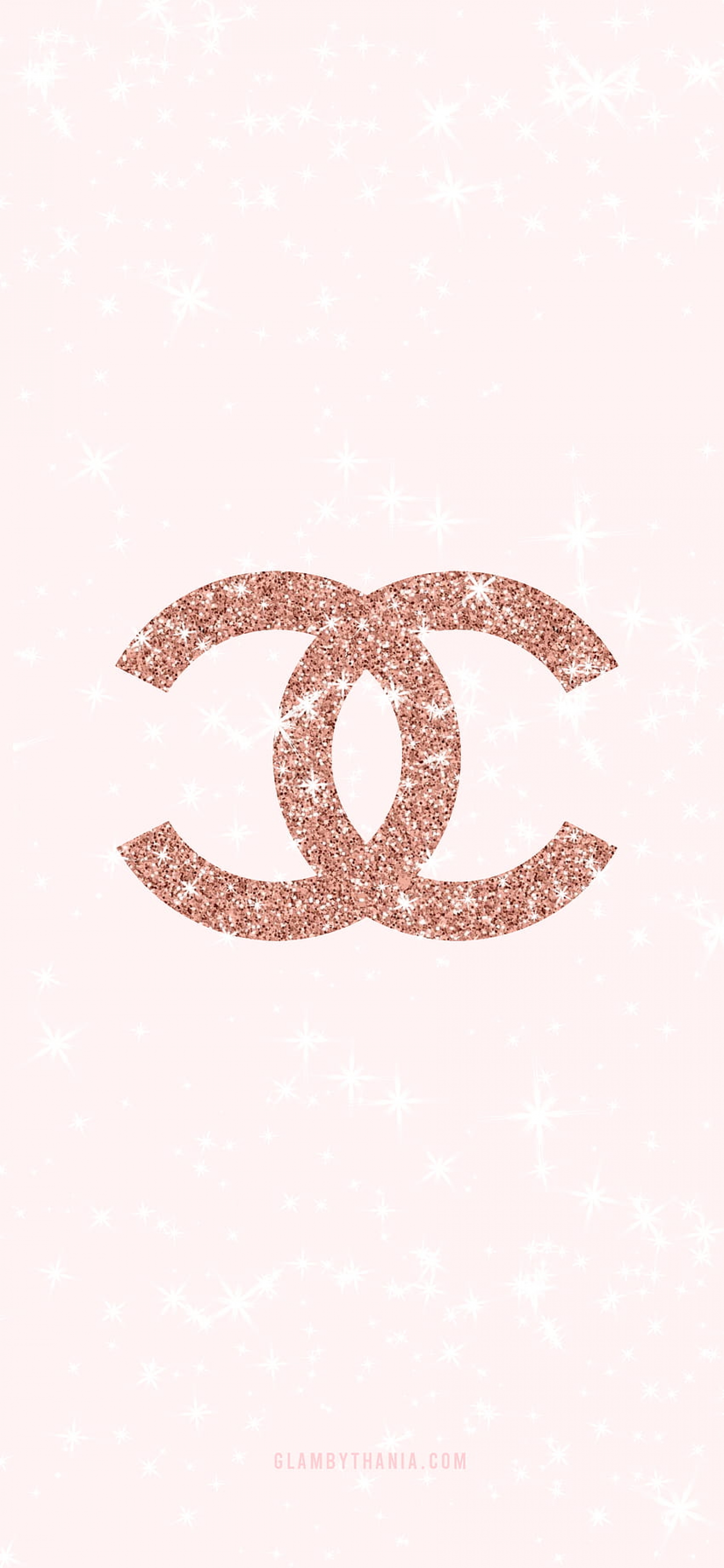 Rose Gold Glitter Luxury Brands Chanel