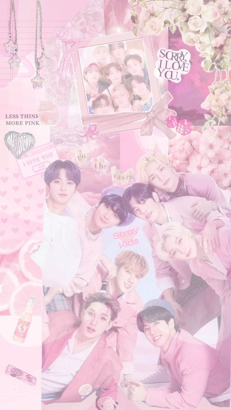 straykids #pink #wallpaper #fyp